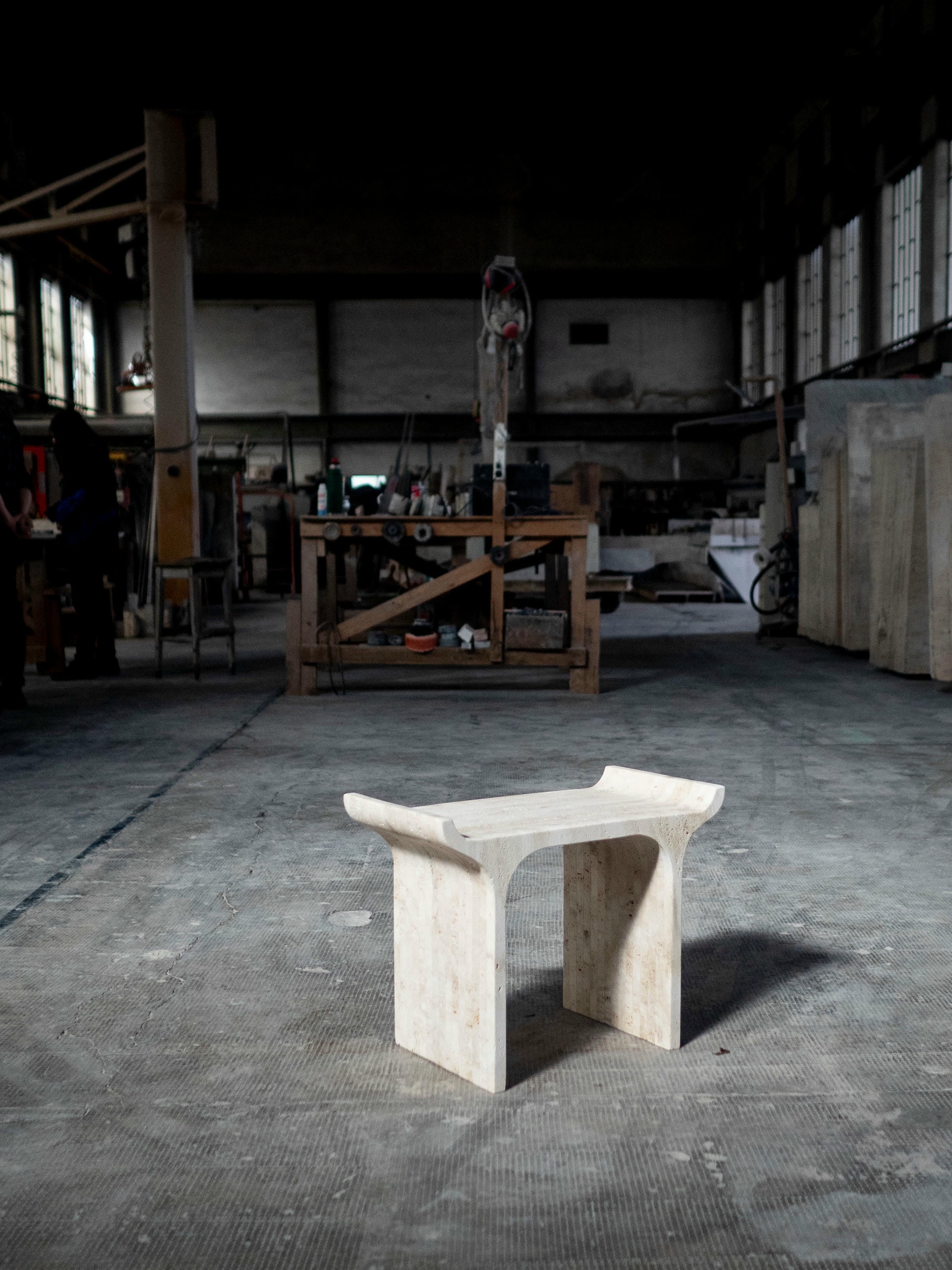 Tori Stool Travertine by Ries 6