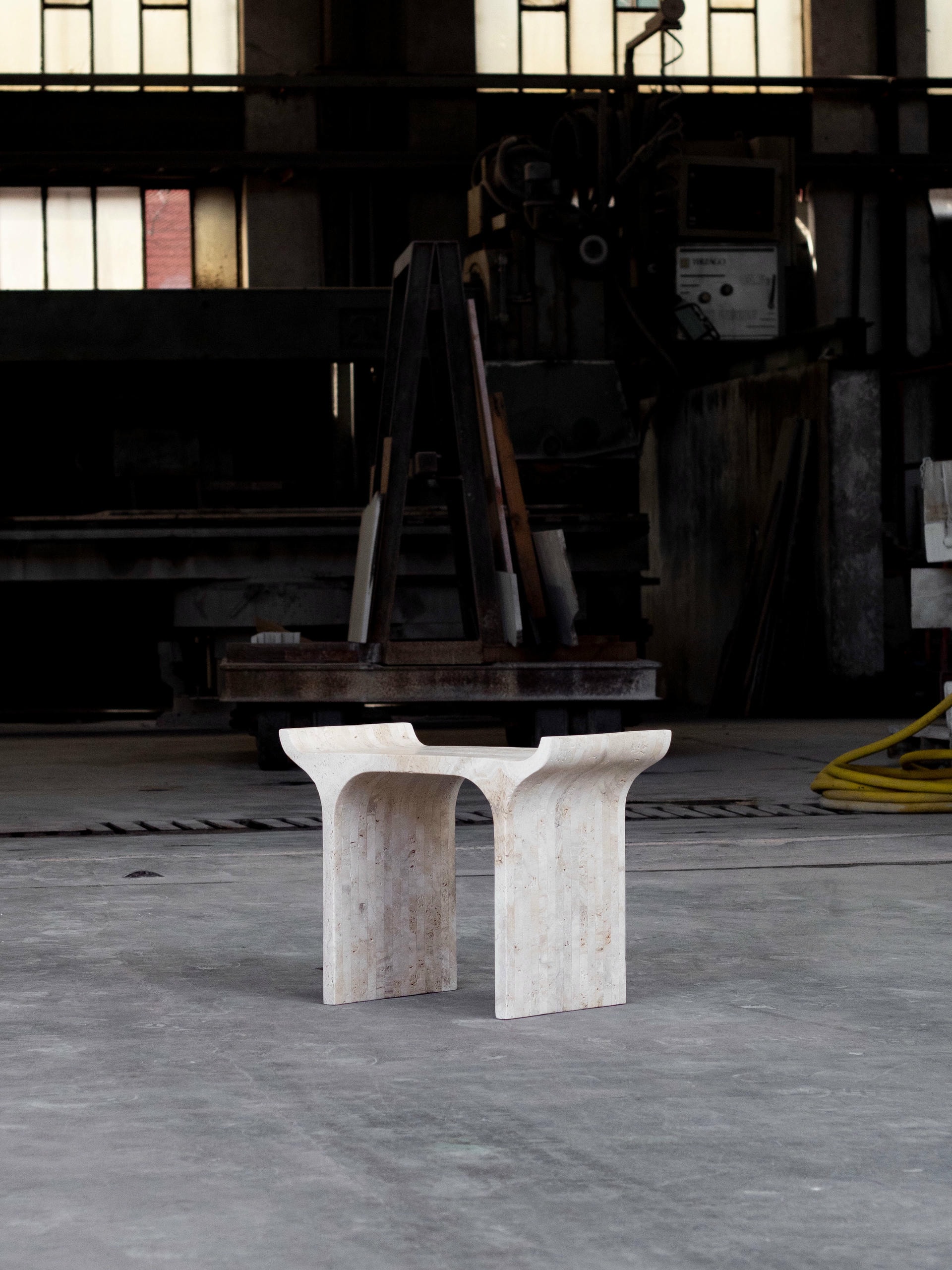 Tori Stool Travertine by Ries 7