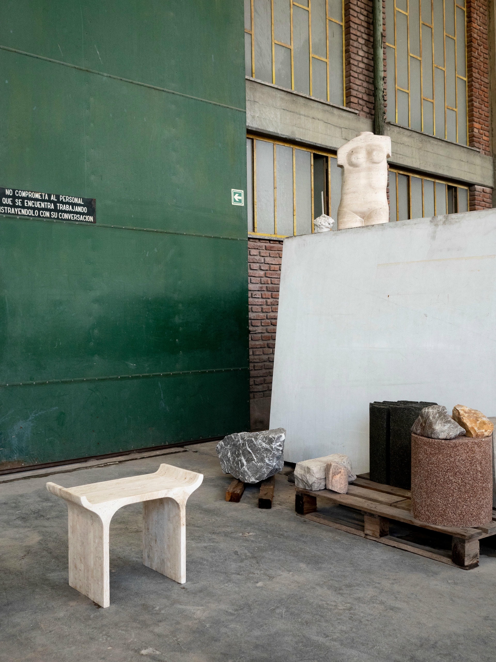 Tori Stool Travertine by Ries 8