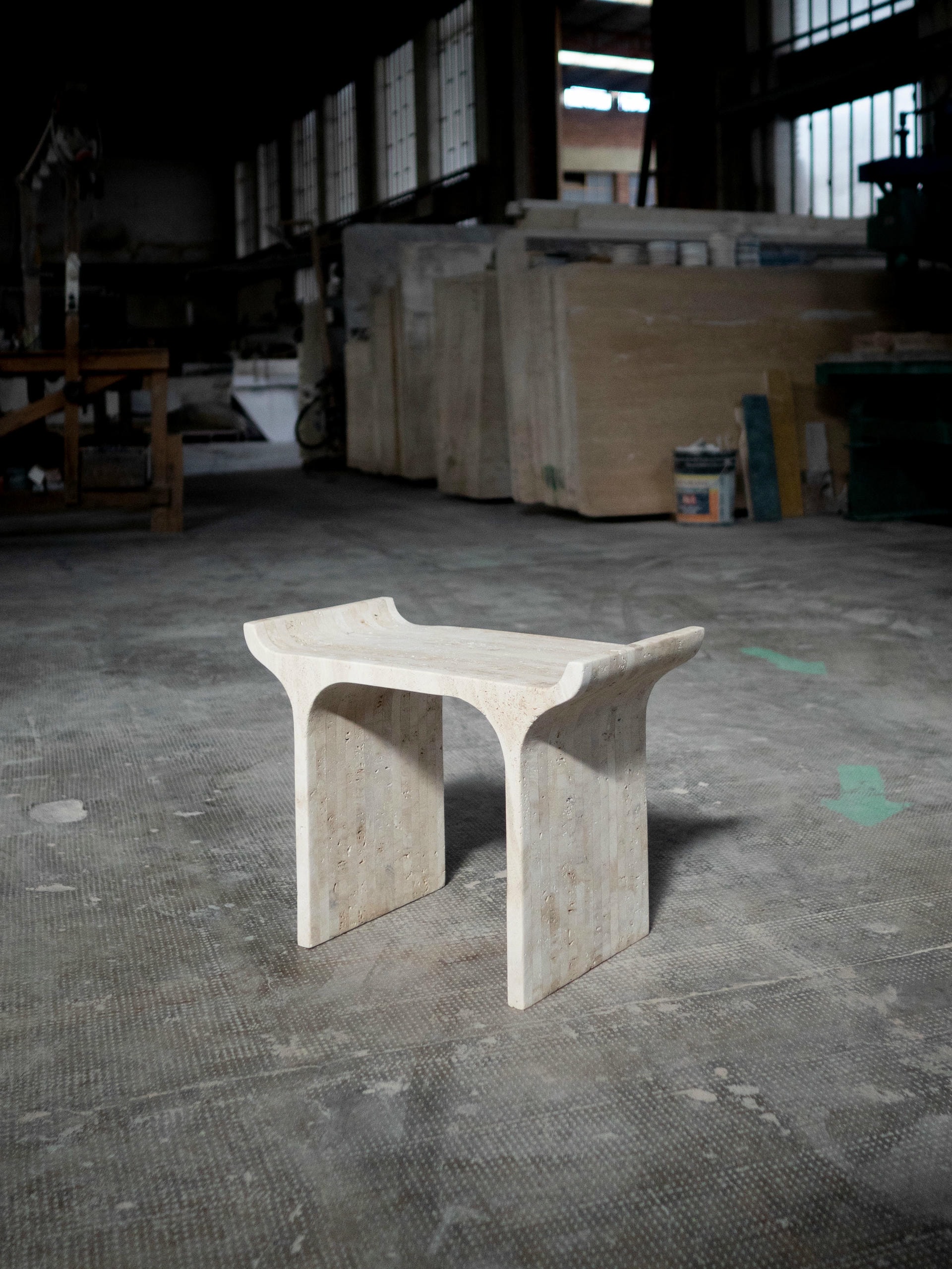 Tori Stool Travertine by Ries 9