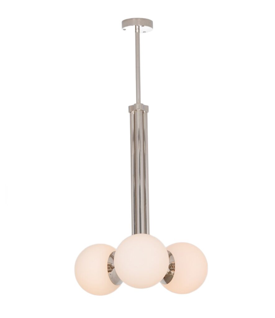 Tubular MD Polished Nickel Pendant Light by Schwung 1