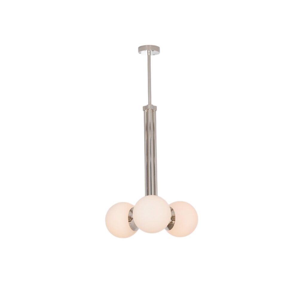 Tubular MD Polished Nickel Pendant Light by Schwung 1