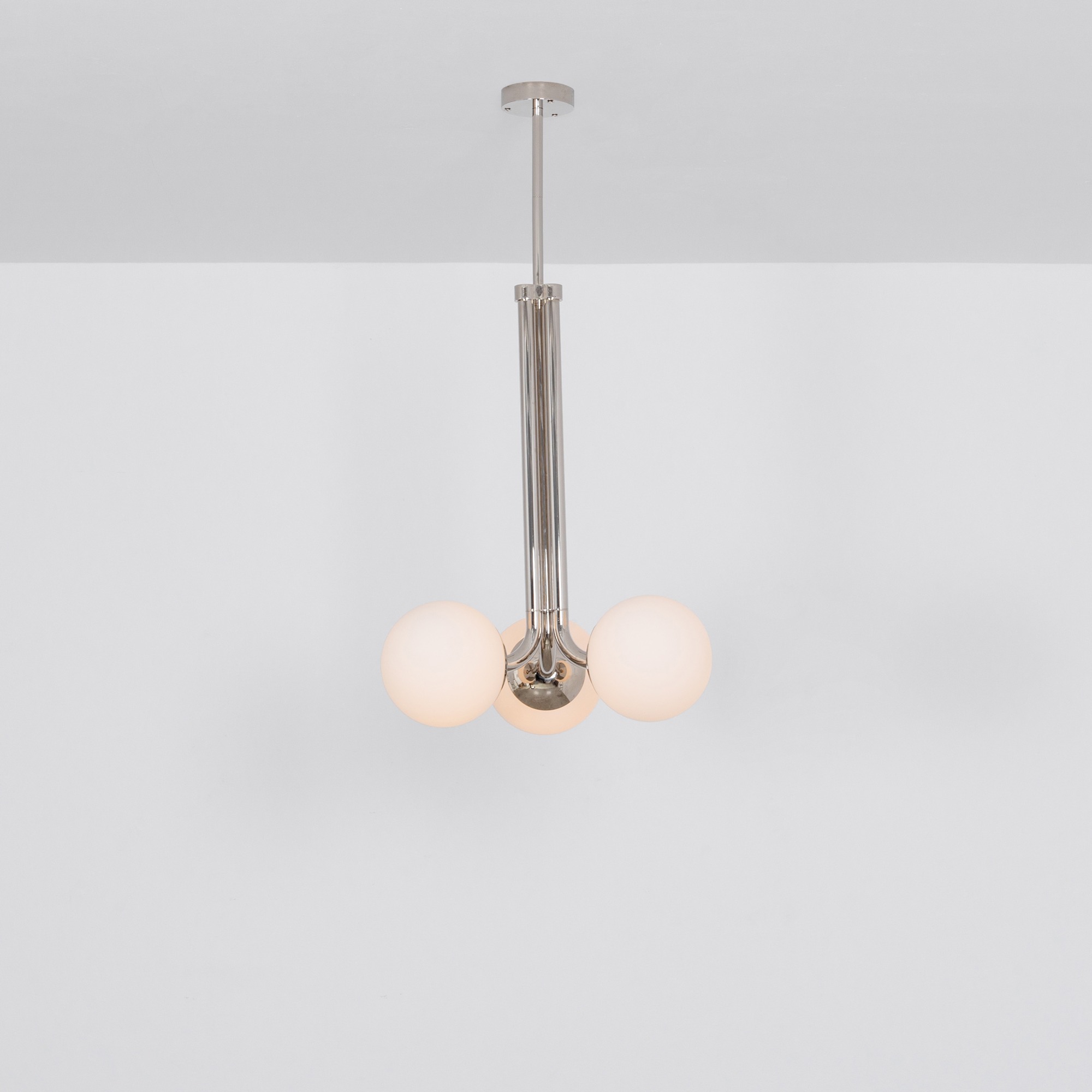 Tubular MD Polished Nickel Pendant Light by Schwung 2