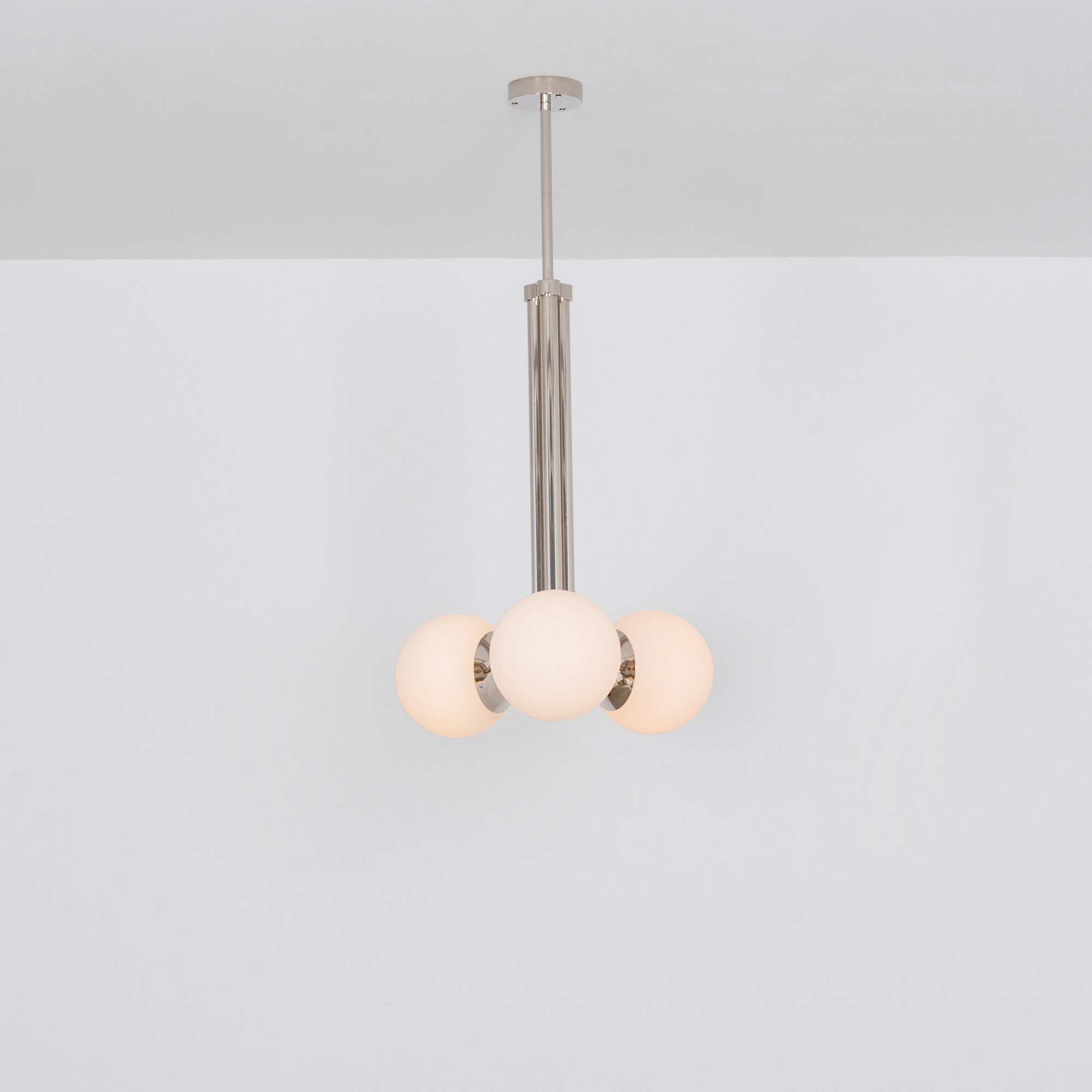 Tubular MD Polished Nickel Pendant Light by Schwung 7