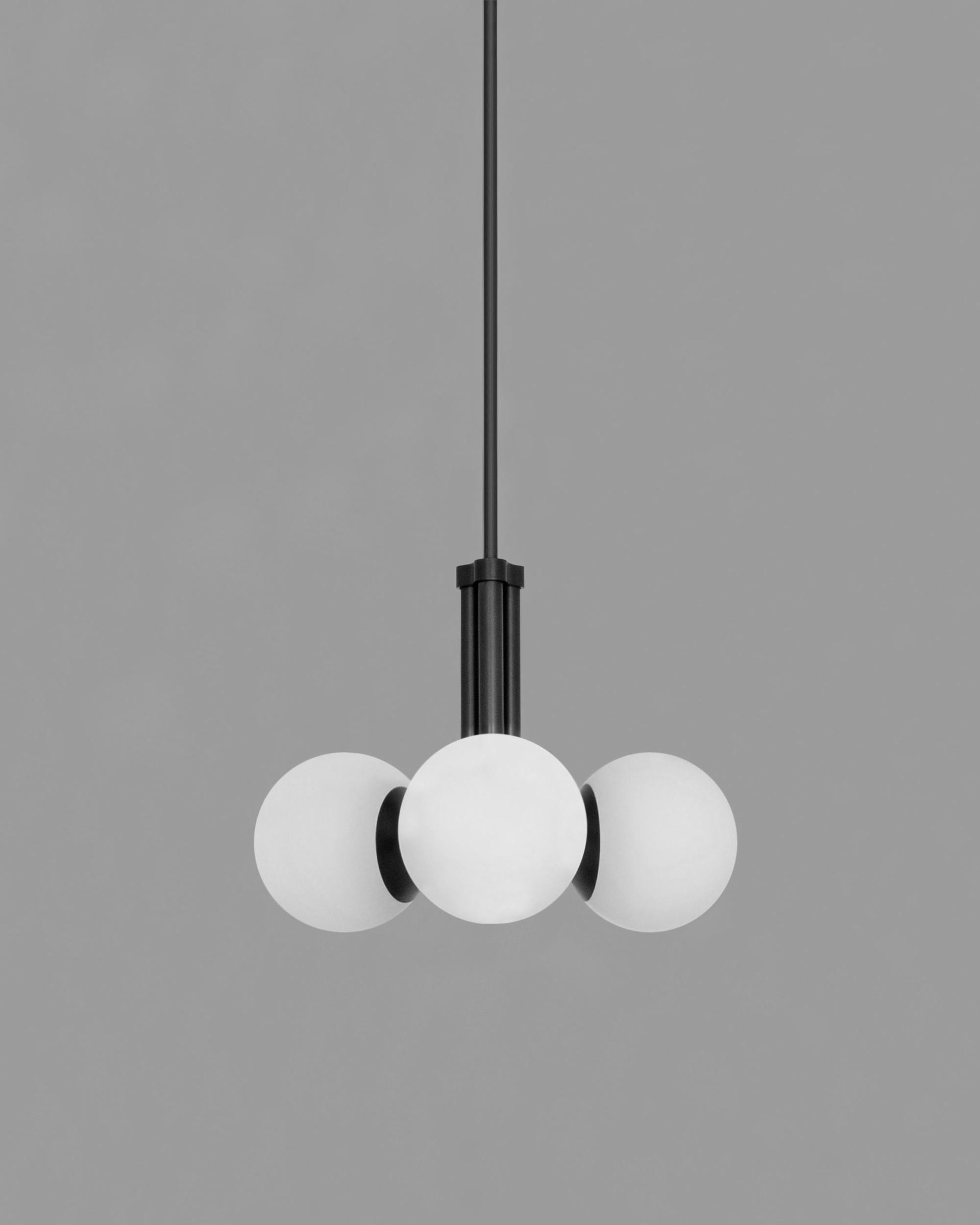 Tubular SM Black Pendant Light 3 by Schwung 2