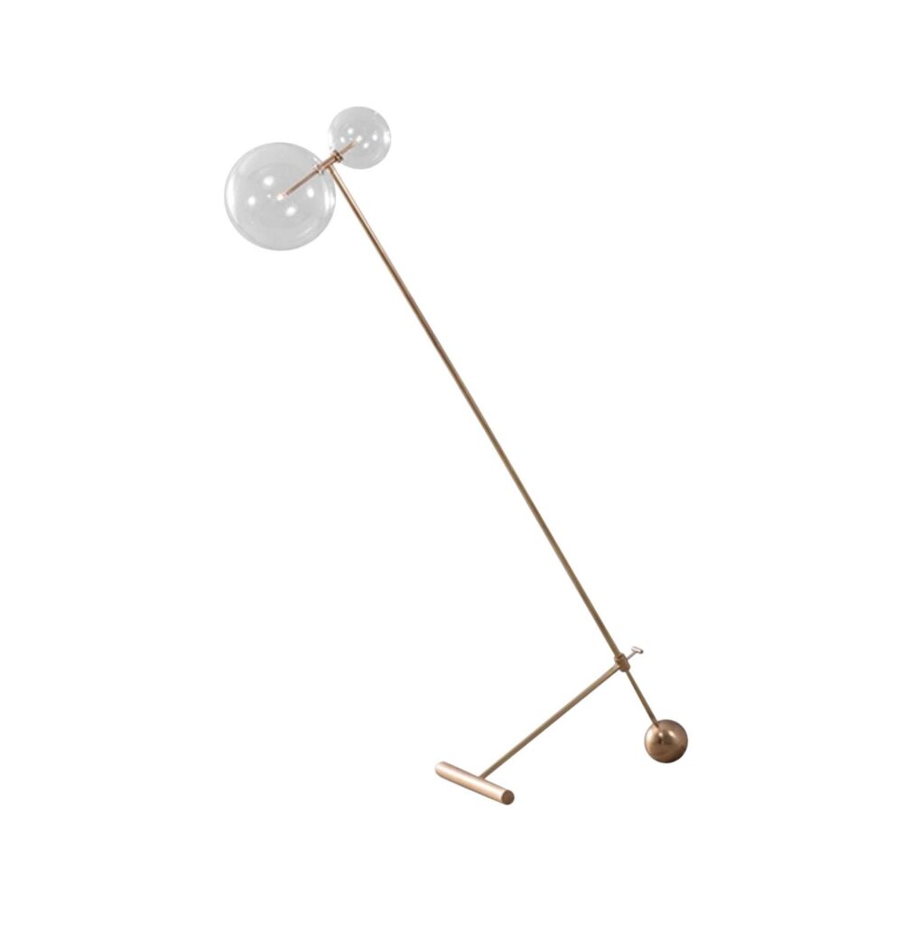 Zosia Contemporary Brass Floor Lamp by Schwung 1