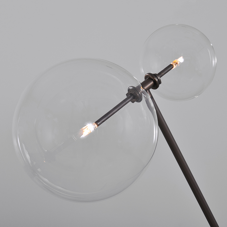 Zosia Contemporary Brass Floor Lamp by Schwung 3