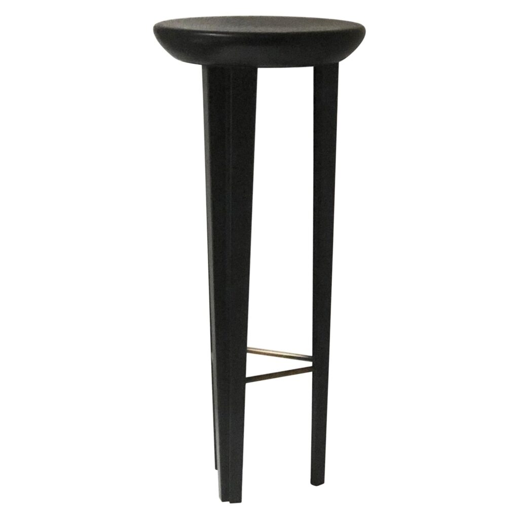 Ebonised Oak Bar Stool Signed by Cal Summers 1