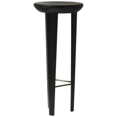 Ebonised Oak Bar Stool Signed by Cal Summers