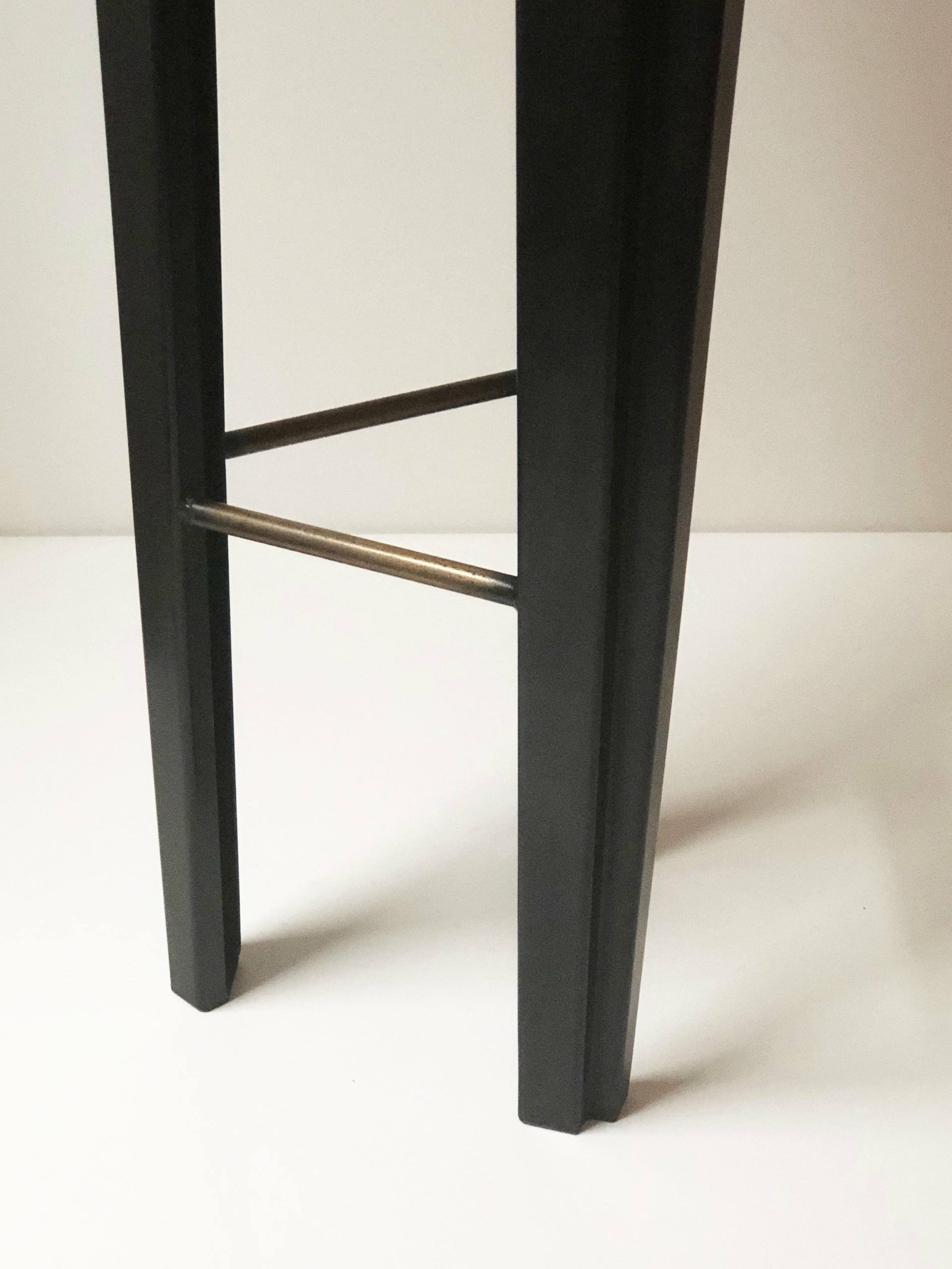Ebonised Oak Bar Stool Signed by Cal Summers 3
