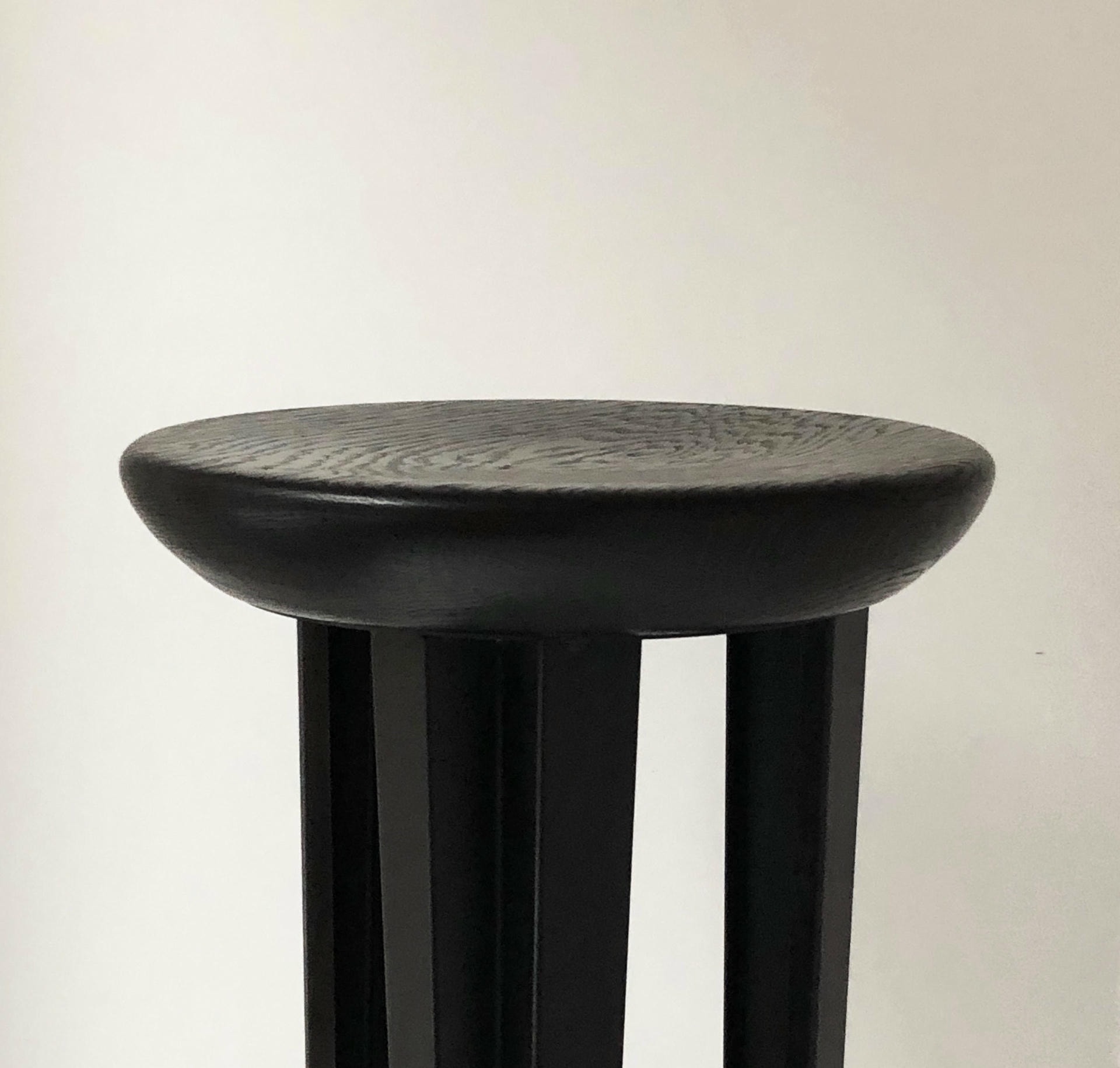 Ebonised Oak Bar Stool Signed by Cal Summers 5