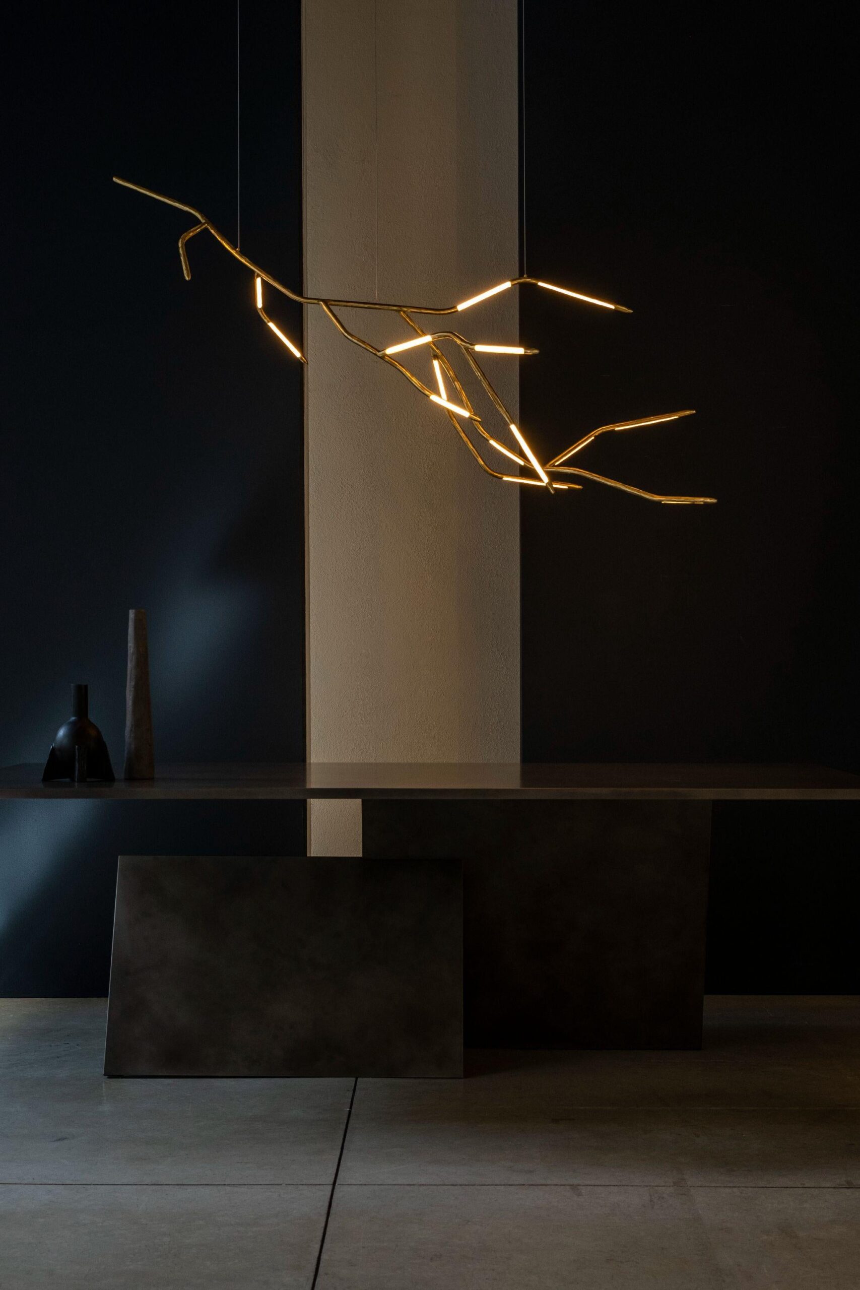 Unique Phenomenal Branch Like Sculptural Brass Chandelier by Morghen Studio 6
