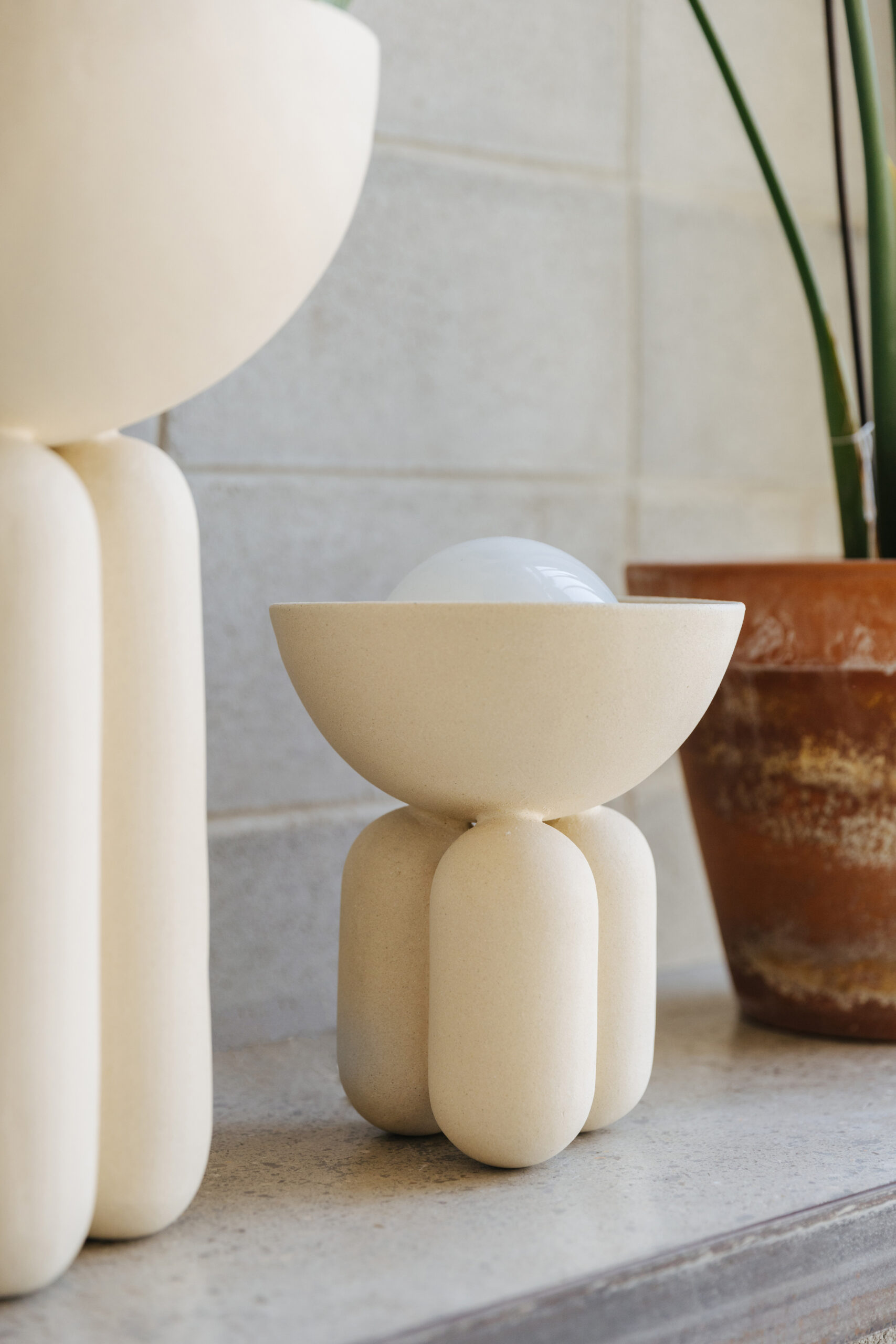 Almond Small Moor Half Sphere Lamp by Lisa Allegra 10