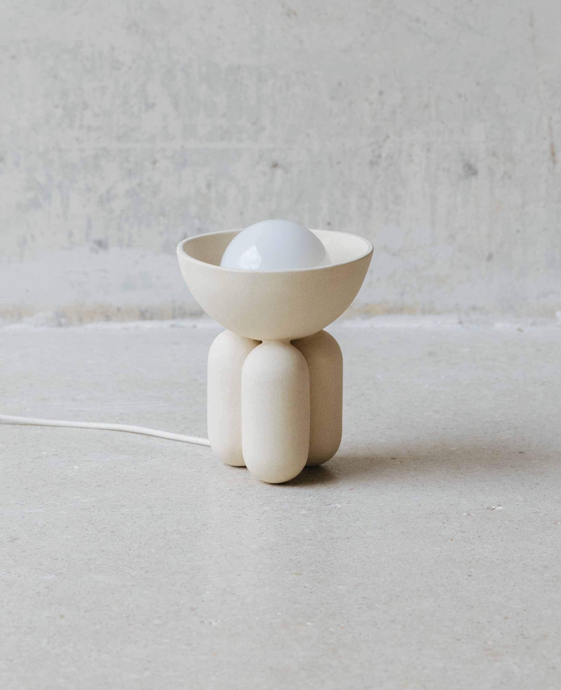 Almond Small Moor Half Sphere Lamp by Lisa Allegra 2