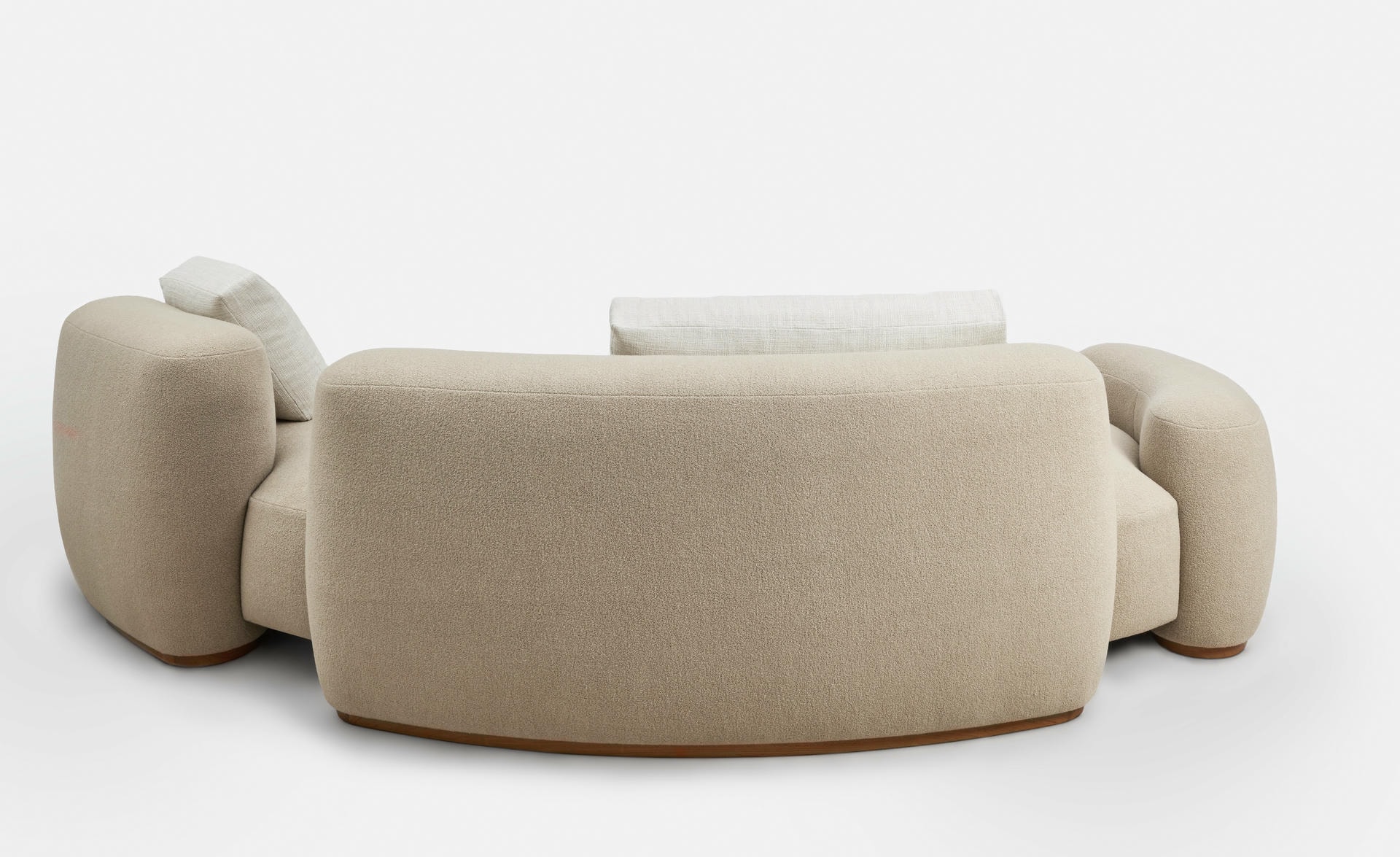 Beige Baba Sofa by Gisbert Poppler Upholstered Teak Frame Germany 6
