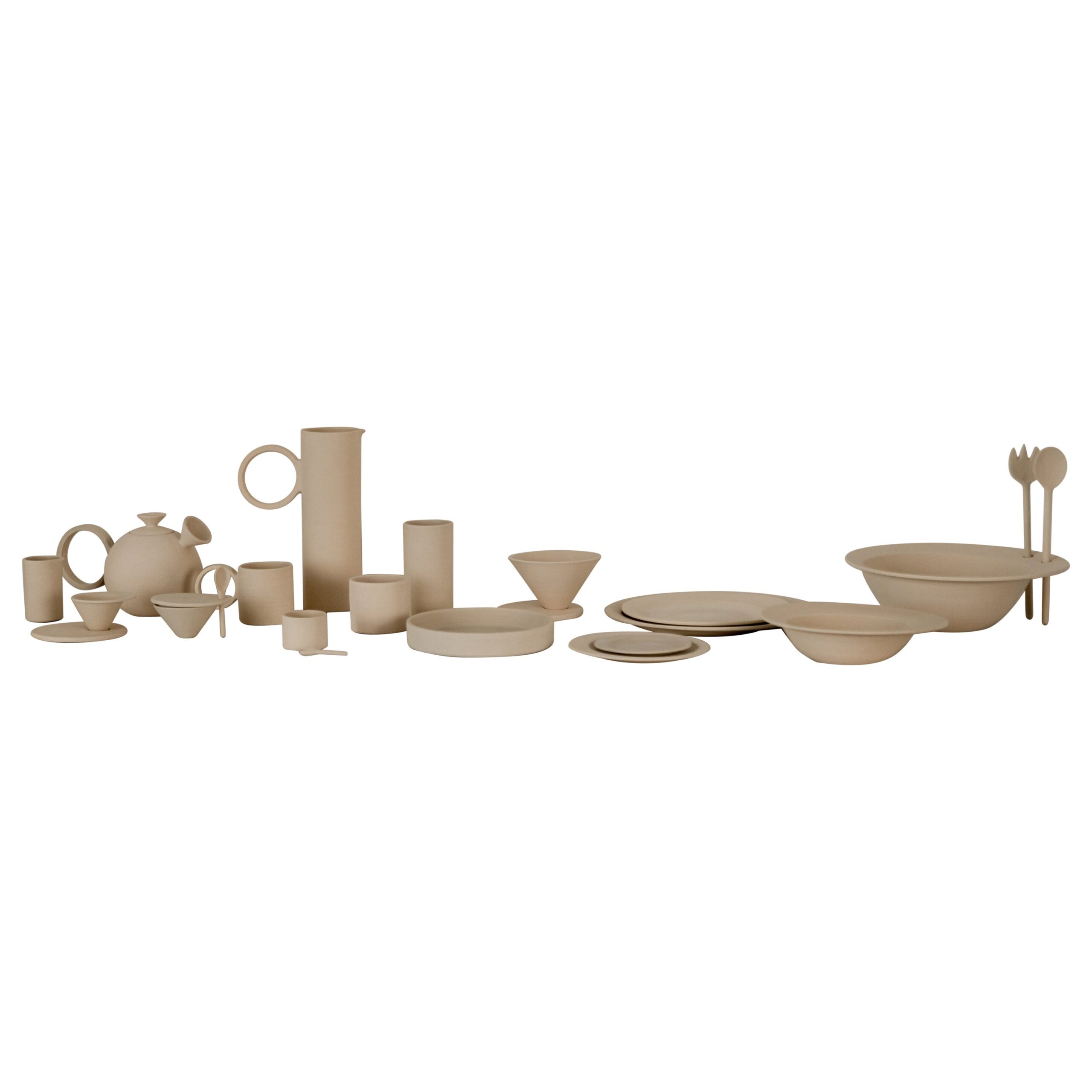Set of 24 Euclid Tableware Pieces by Eter Design 1