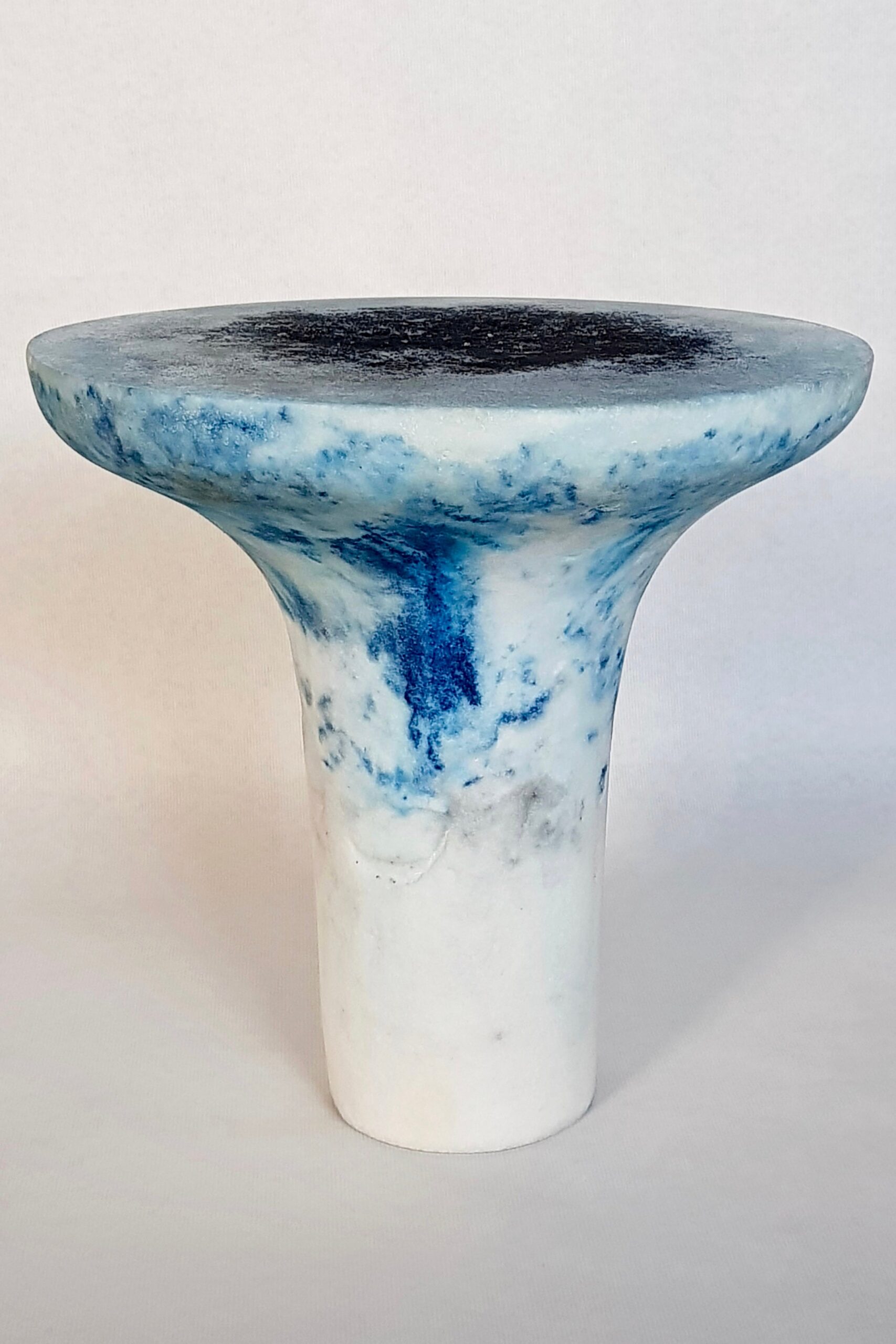 Unique Blue Marbled Salts Gueridon Roxane Lahidji 3