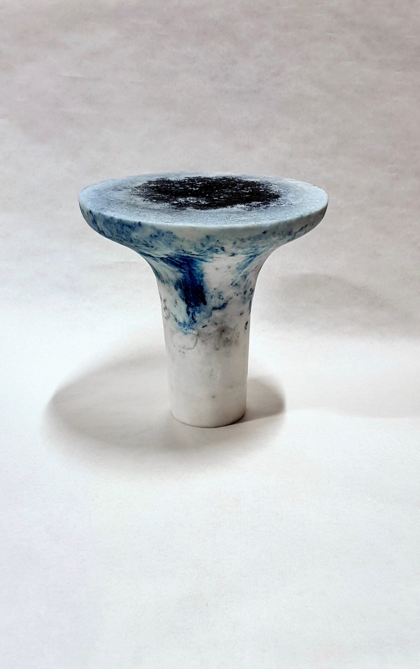Unique Blue Marbled Salts Gueridon Roxane Lahidji 7