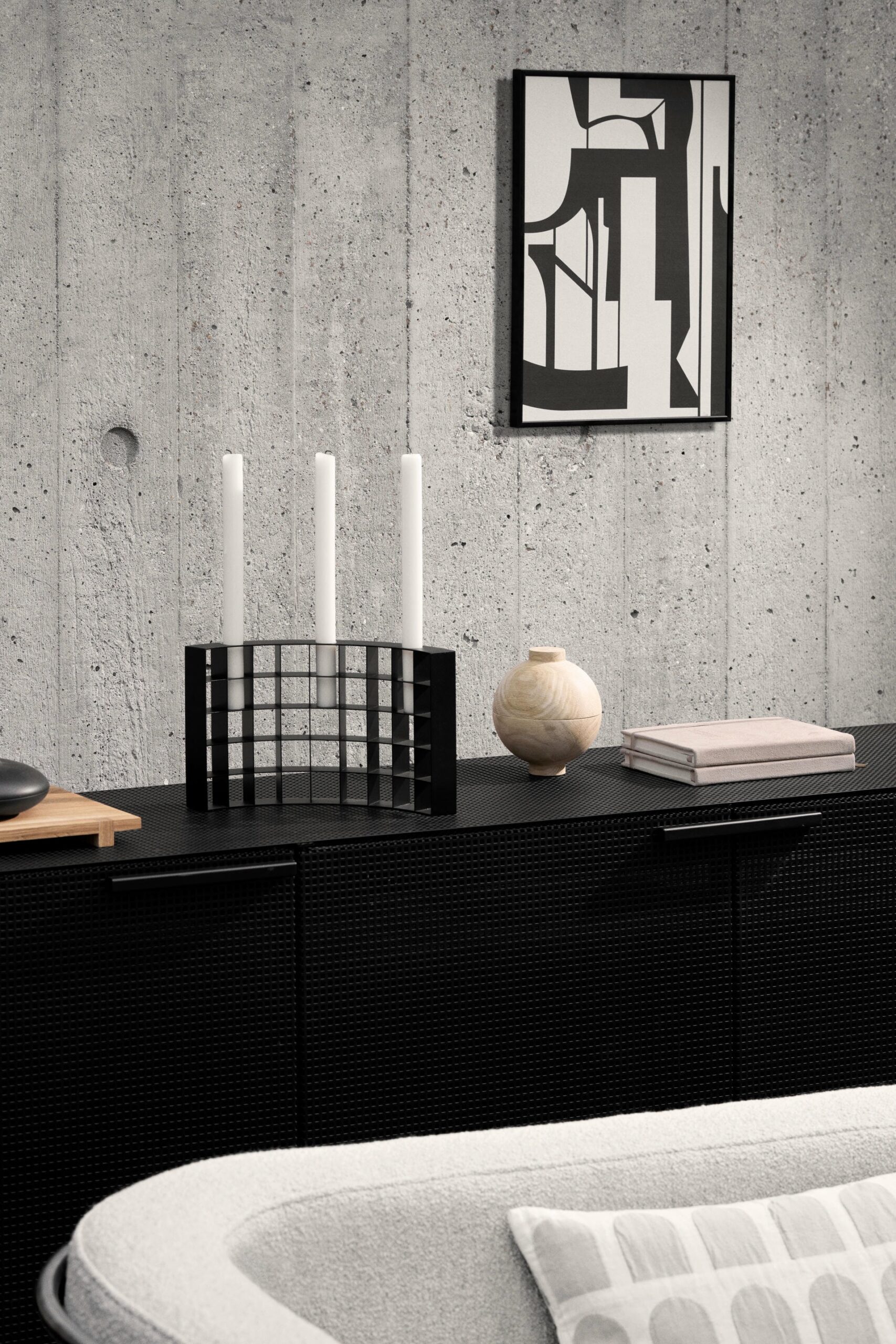 Black Grid Sideboard by Kristina Dam Studio 6
