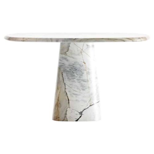 Calacatta Macchia Vecchia Wedge Table by Marmi Serafini 1