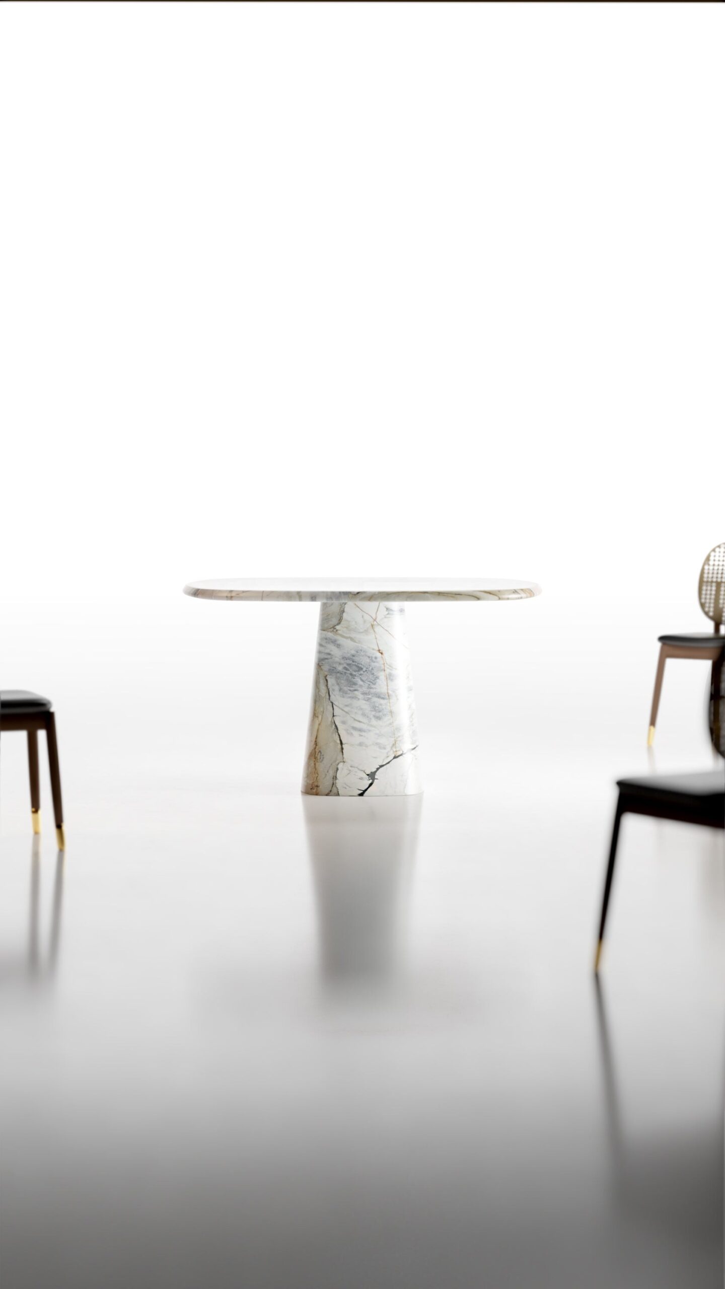 Calacatta Macchia Vecchia Wedge Table by Serafini 4