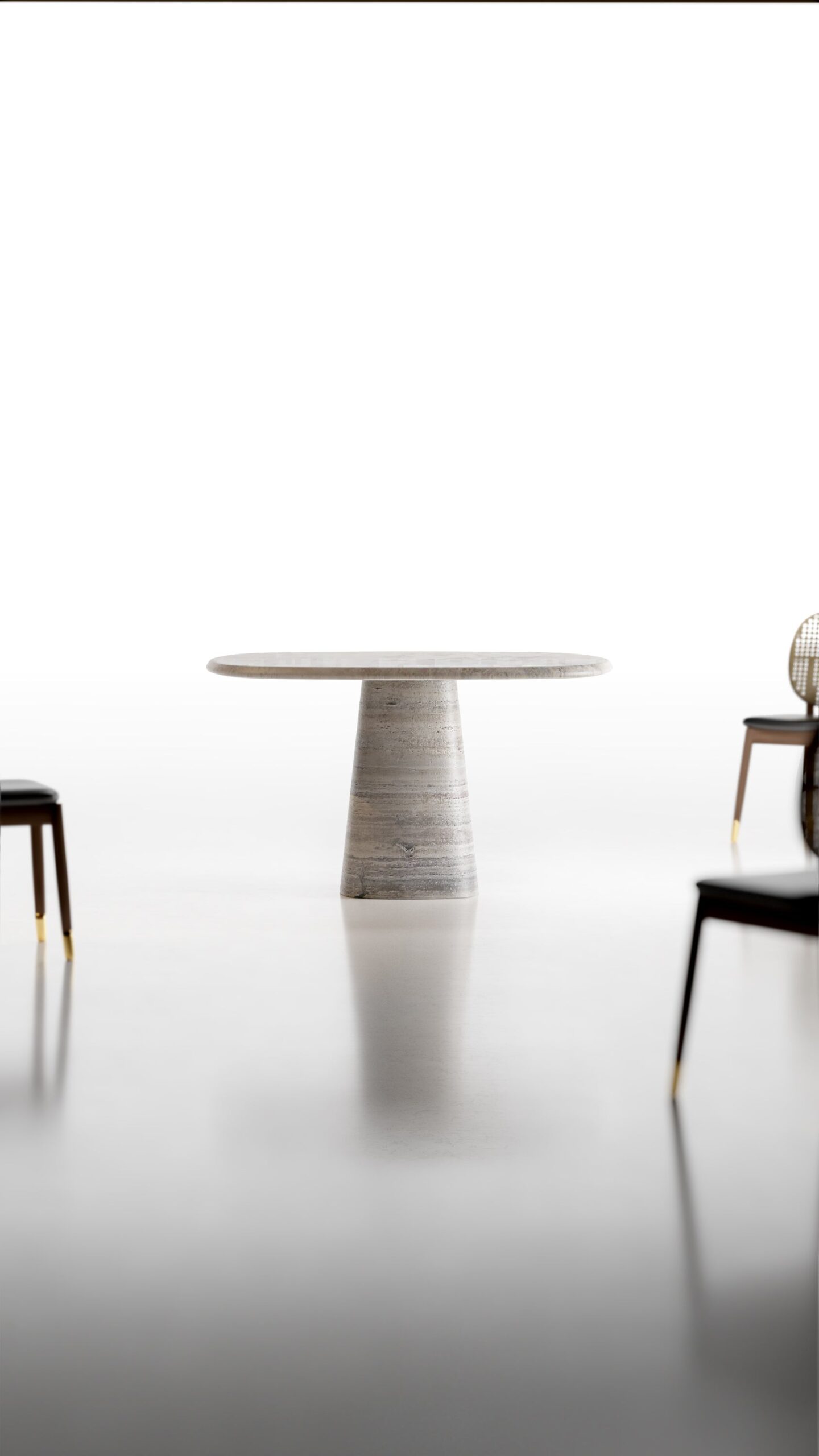Calacatta Macchia Vecchia Wedge Table by Serafini 5