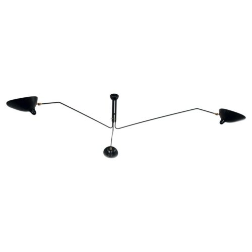 Ceiling Lamp 3 Rotating Arms by Serge Mouille 1