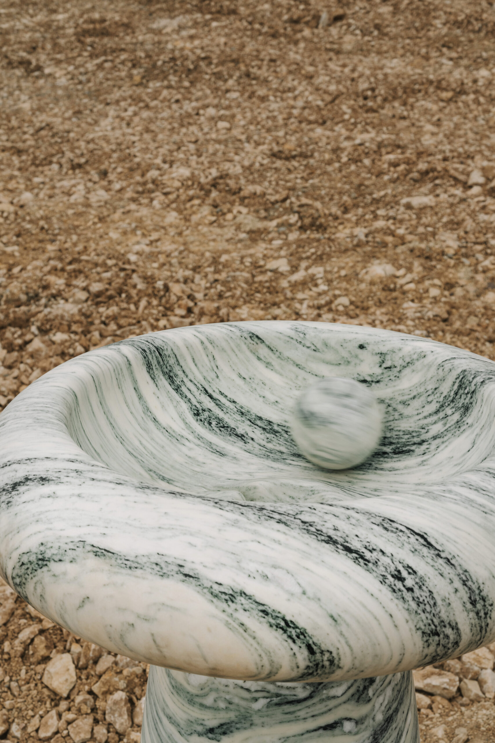 Crema Tirreno Roll Ball Sink by Mark Mitchell 3