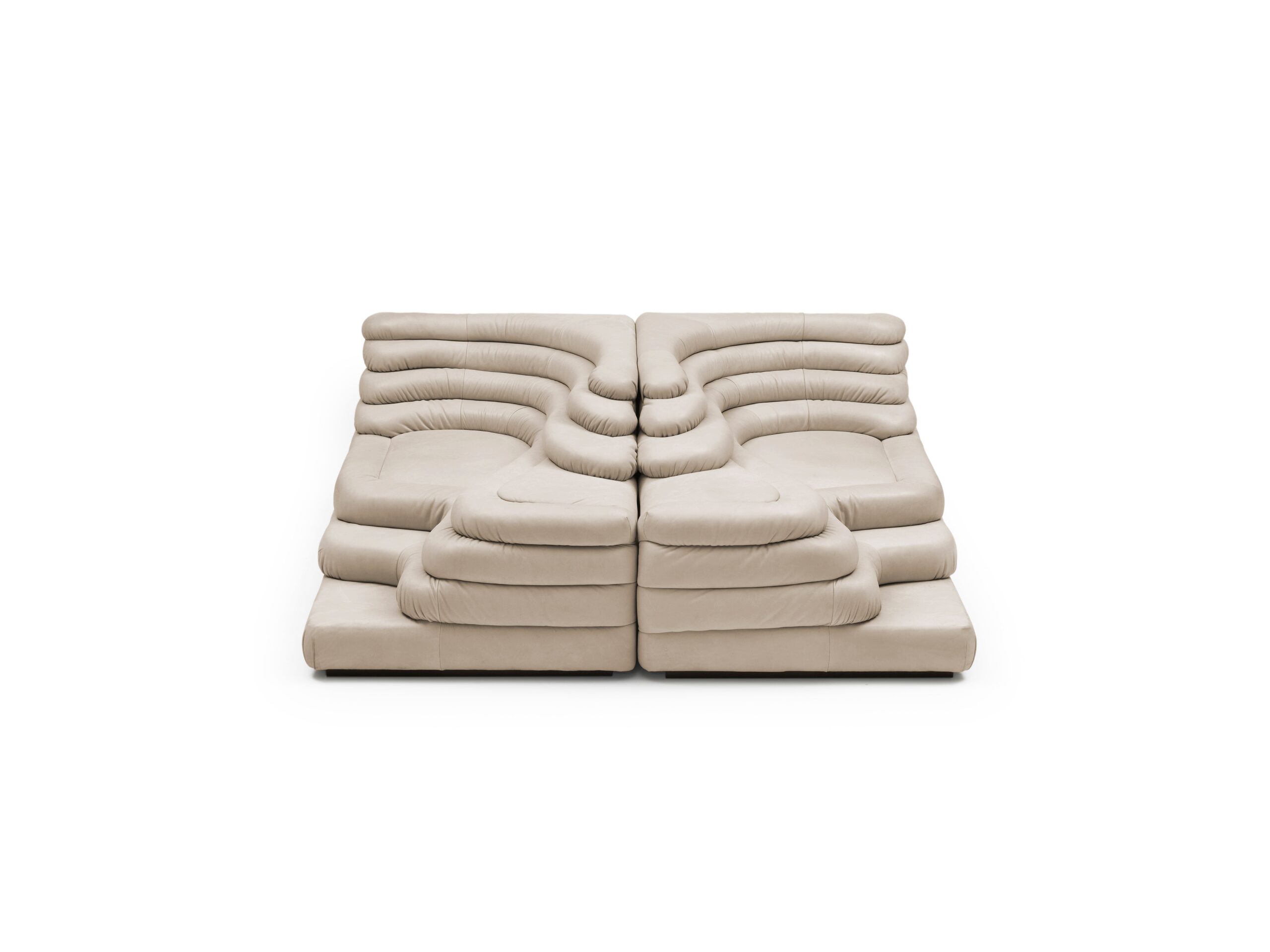 DS 1025 Set of 2 Modern Sofas by De Sede Leather Beech Switzerland 2
