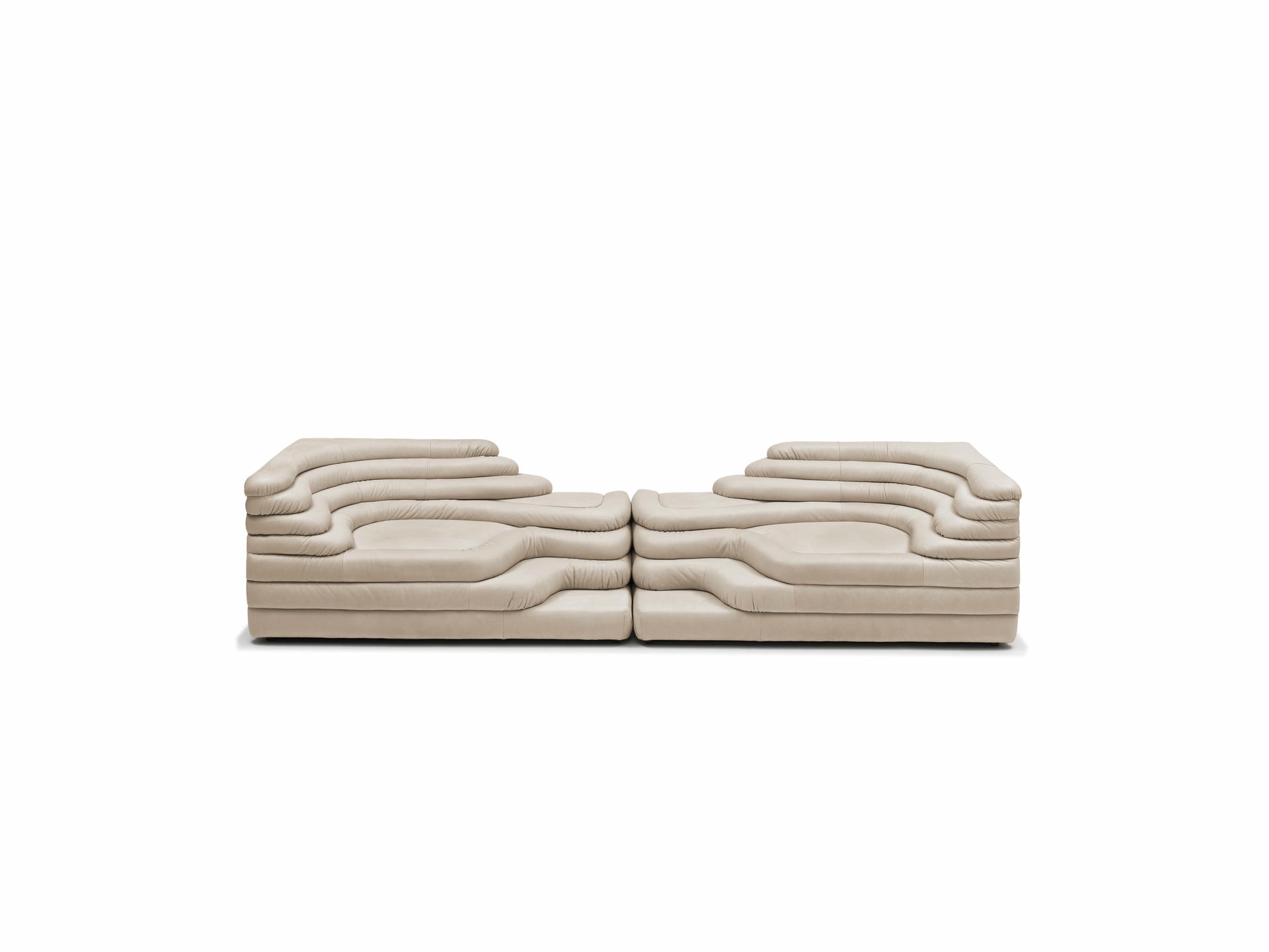 DS 1025 Set of 2 Modern Sofas by De Sede Leather Beech Switzerland 3