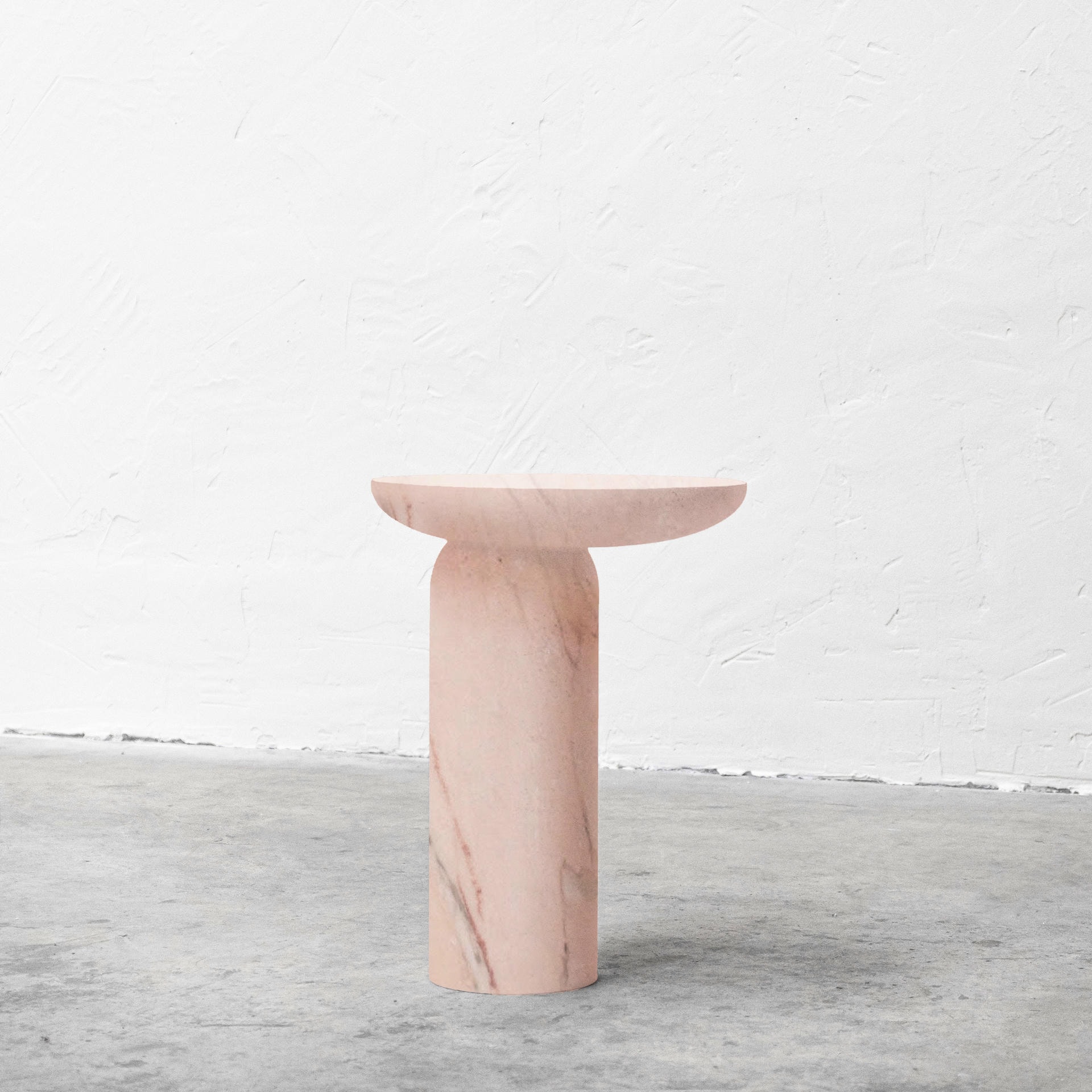 Decomplexe Dark Grey Marble Side Table Sculpted by Frederic Saulou 3
