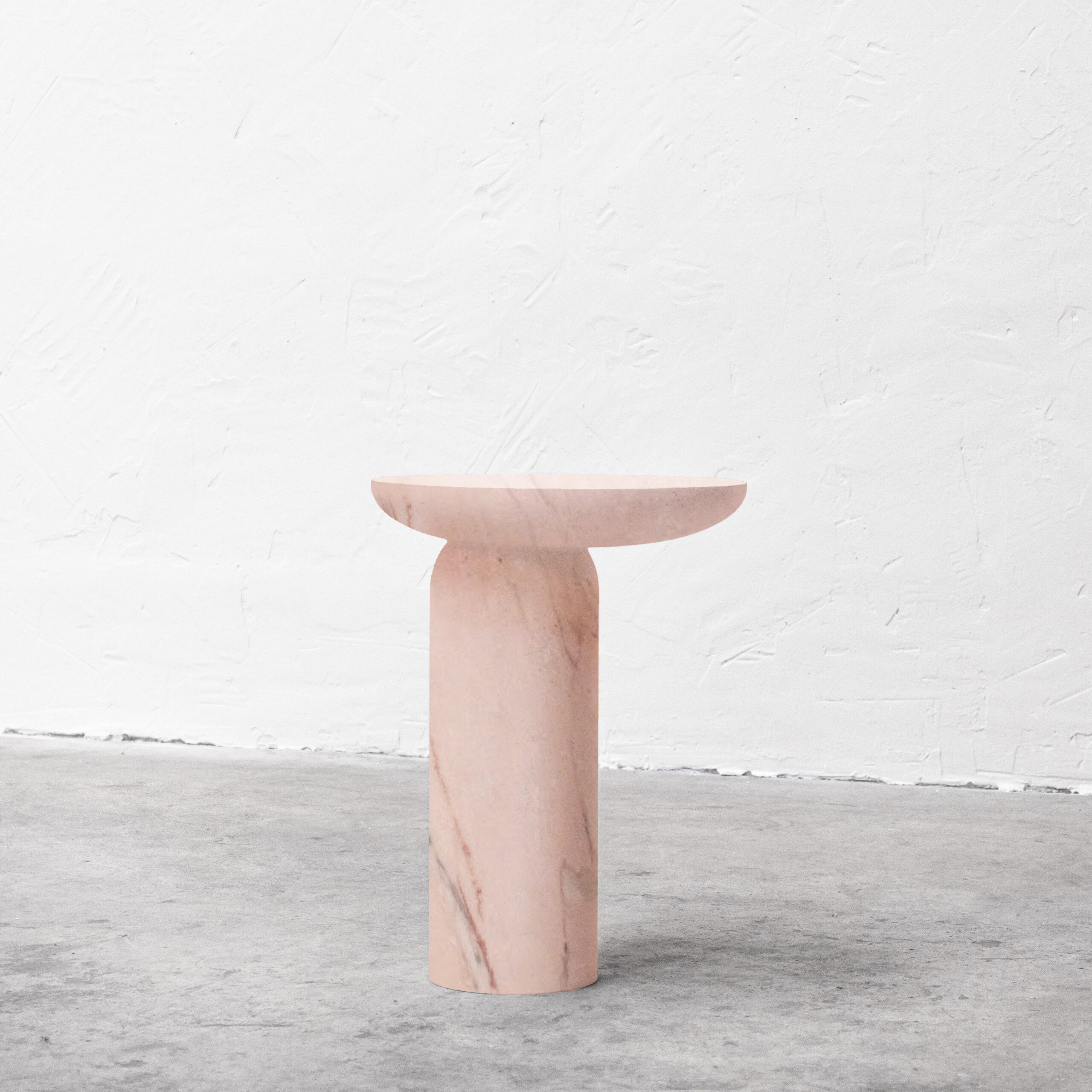 Decomplexe, Dark Grey Marble Side Table Sculpted by Frederic Saulou 3