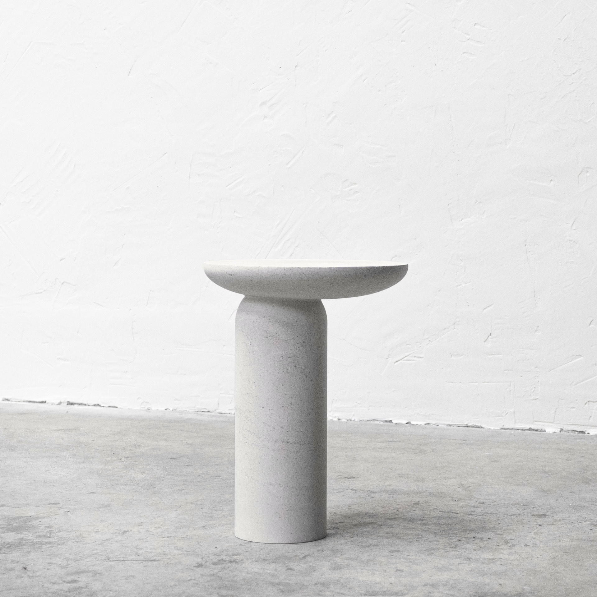 Decomplexe Dark Grey Marble Side Table Sculpted by Frederic Saulou 4