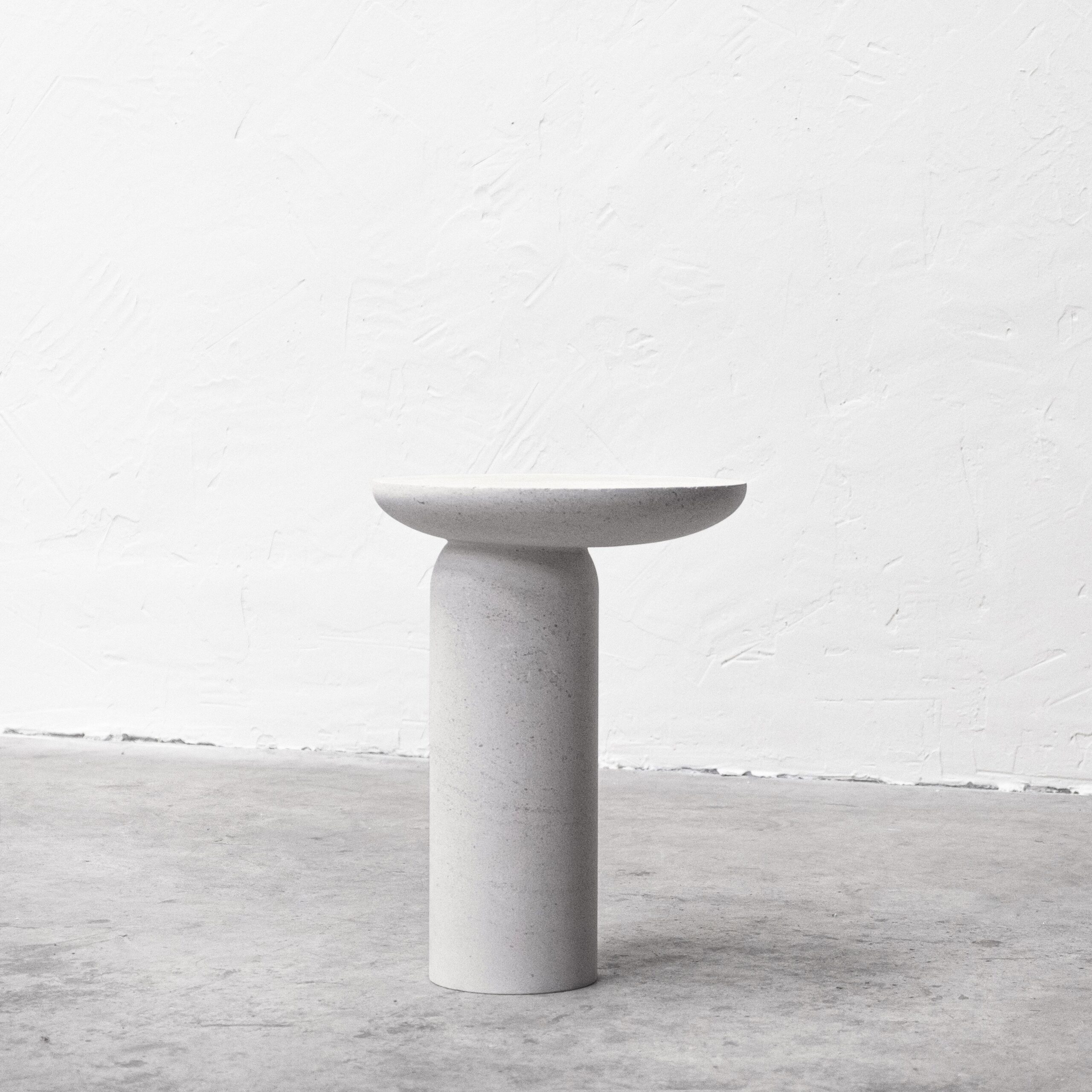 Decomplexe, Dark Grey Marble Side Table Sculpted by Frederic Saulou 4