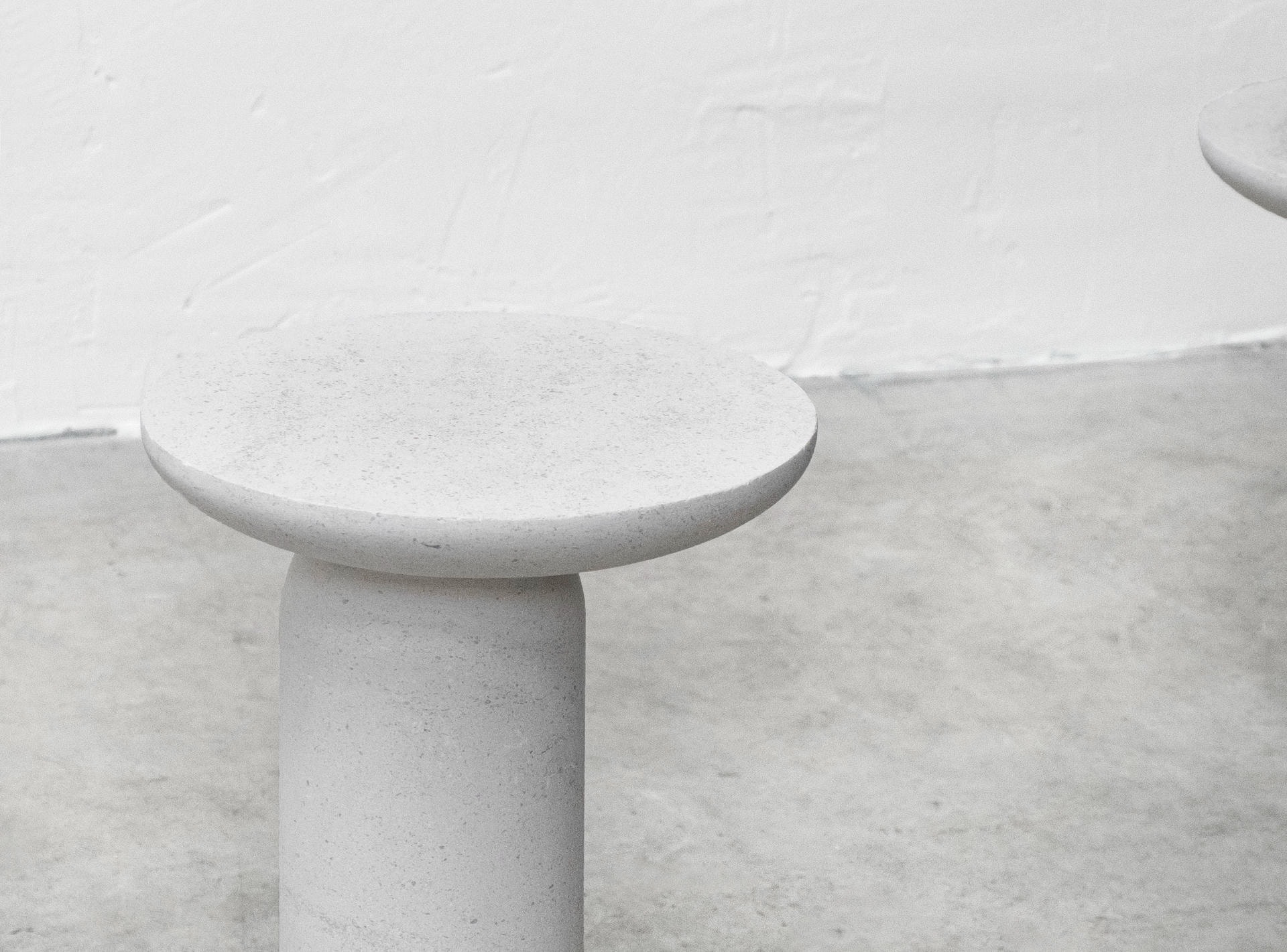 Decomplexe Dark Grey Marble Side Table Sculpted by Frederic Saulou 5