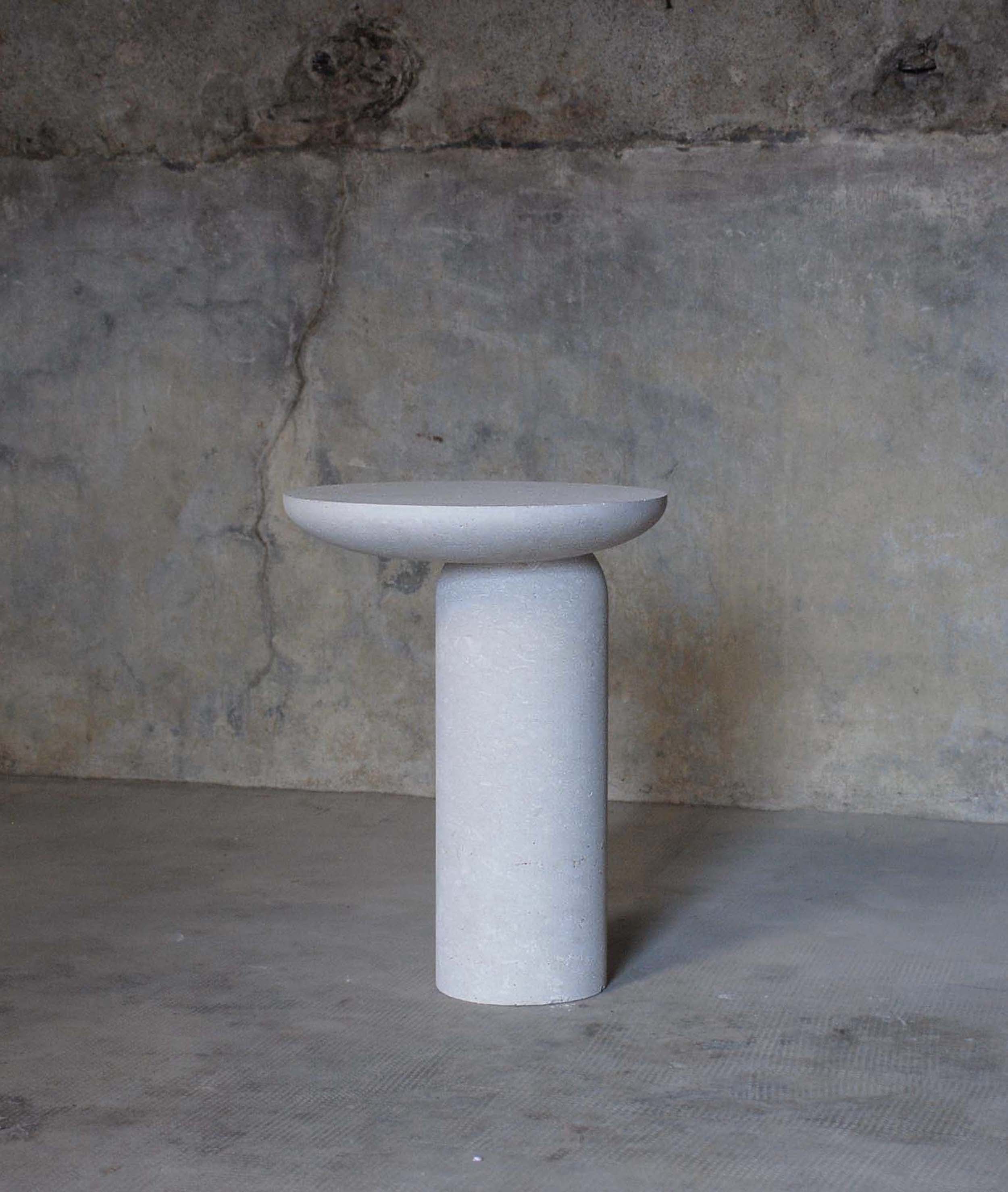 Decomplexe Dark Grey Marble Side Table Sculpted by Frederic Saulou 6