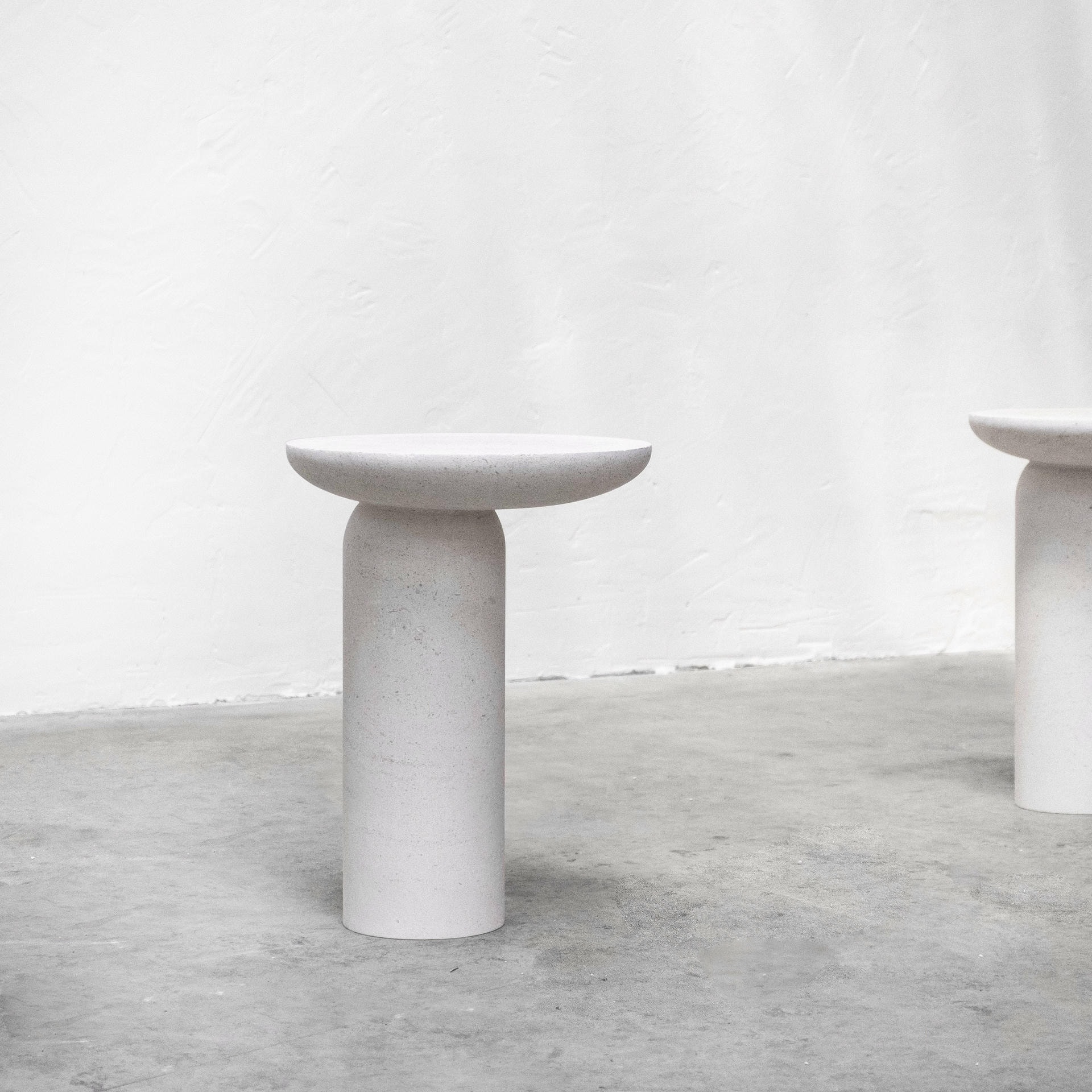 Decomplexe Dark Grey Marble Side Table Sculpted by Frederic Saulou 7