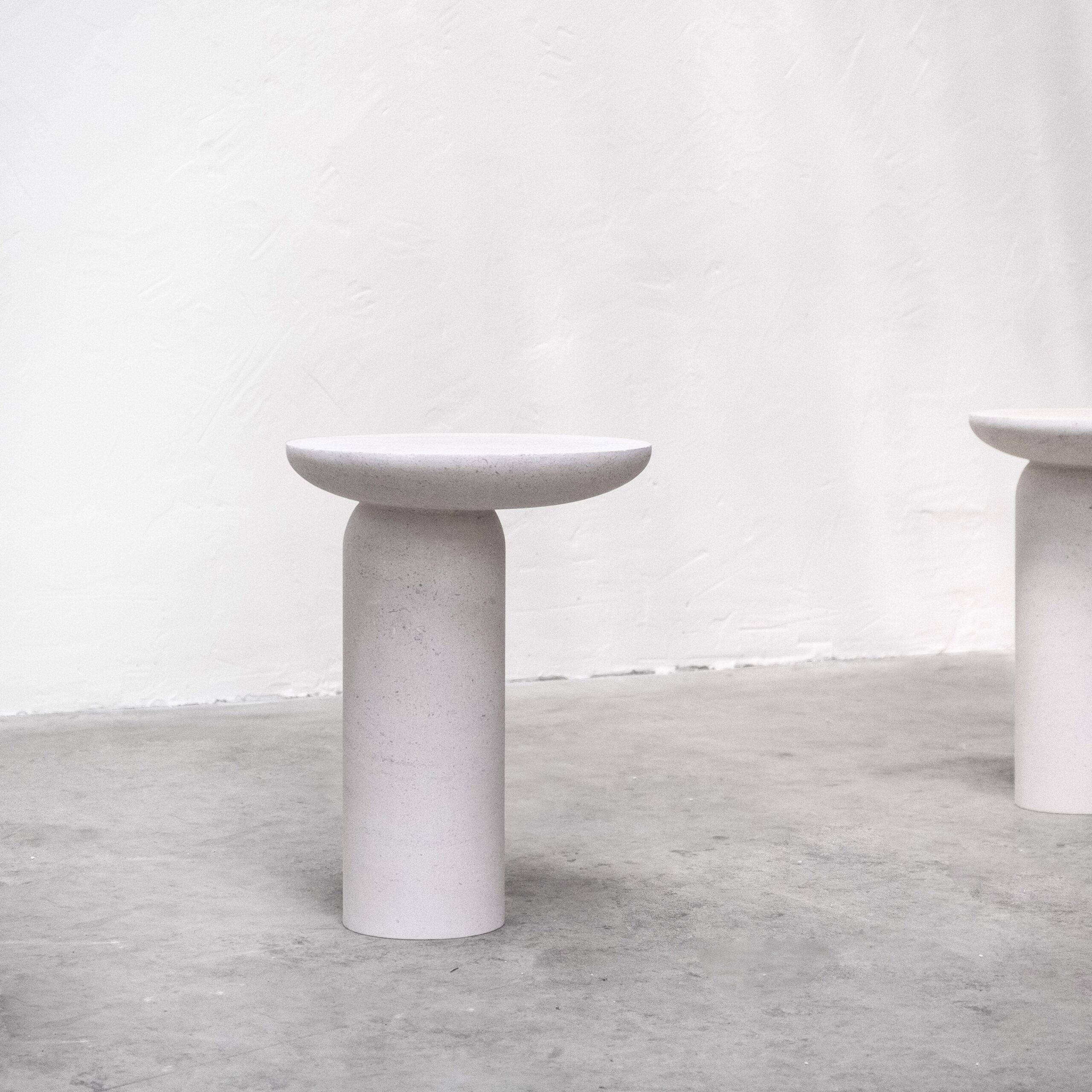 Decomplexe, Dark Grey Marble Side Table Sculpted by Frederic Saulou 9
