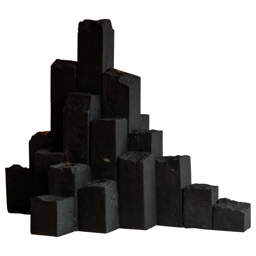 Hexagonal Black Basalt Columns Decorative Object by Andres Monnier 1