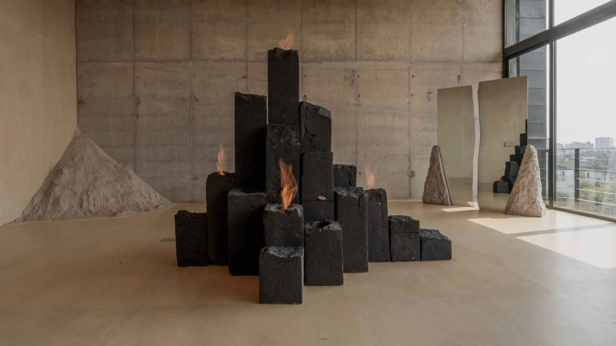 Hexagonal Black Basalt Columns Decorative Object by Andres Monnier 12