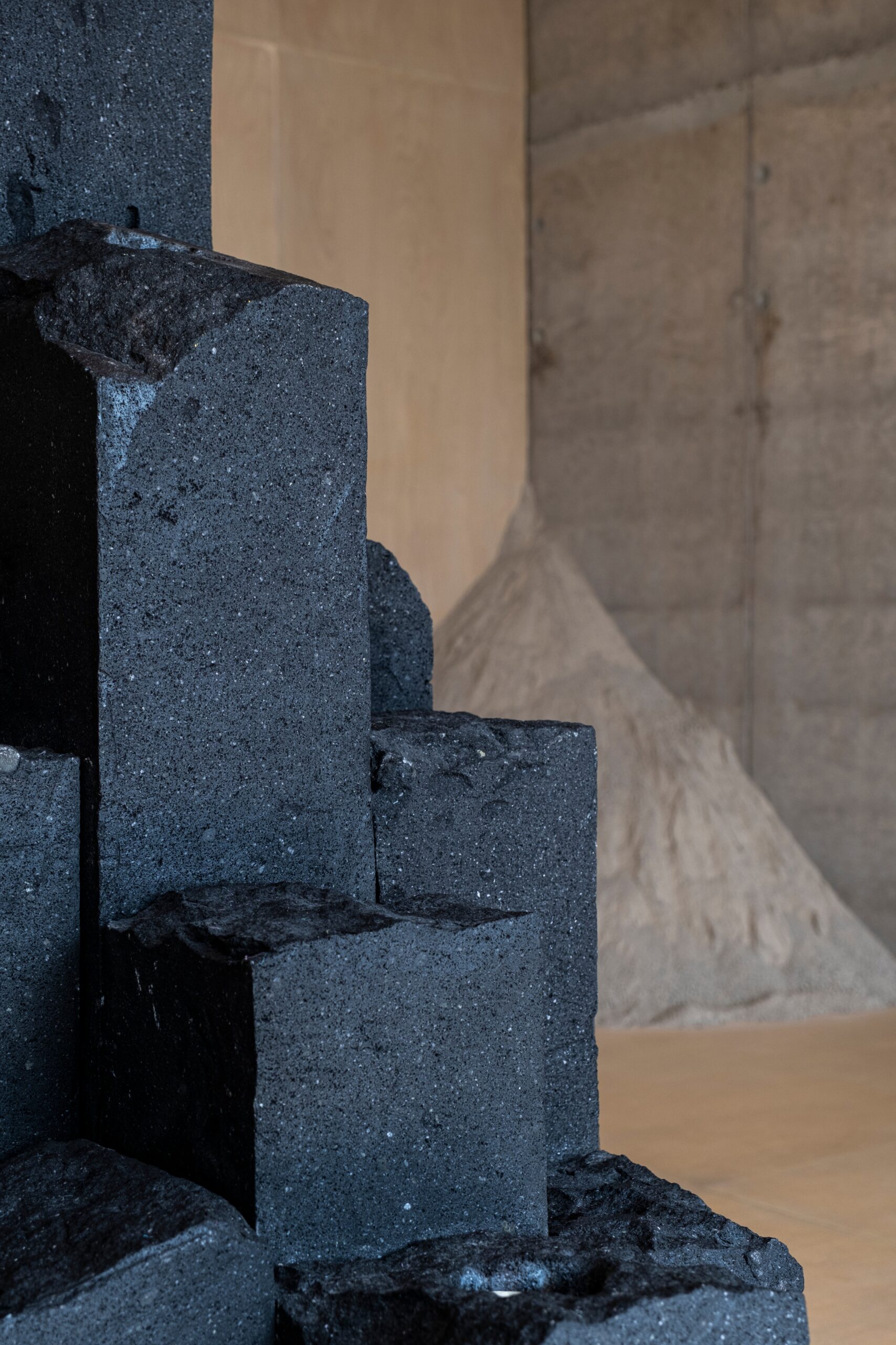 Hexagonal Black Basalt Columns Decorative Object by Andres Monnier 5
