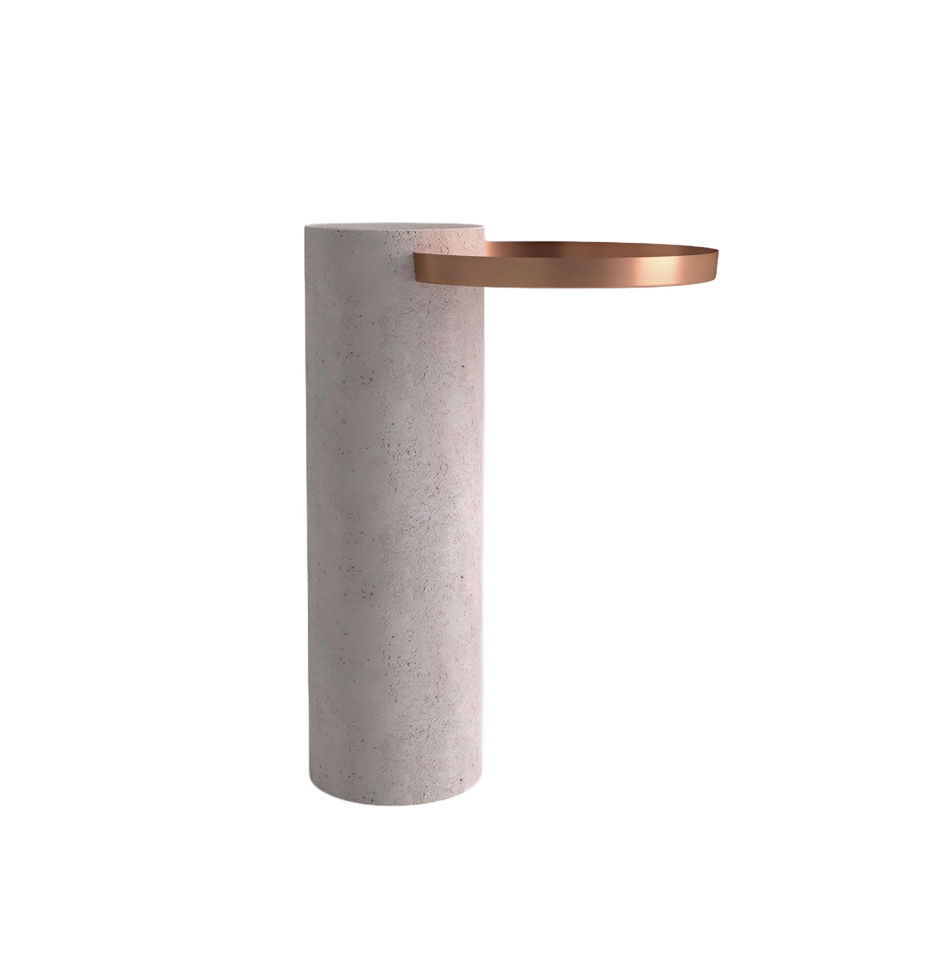 High Travertine Contemporary Gueridon Sebastian Herkner 1