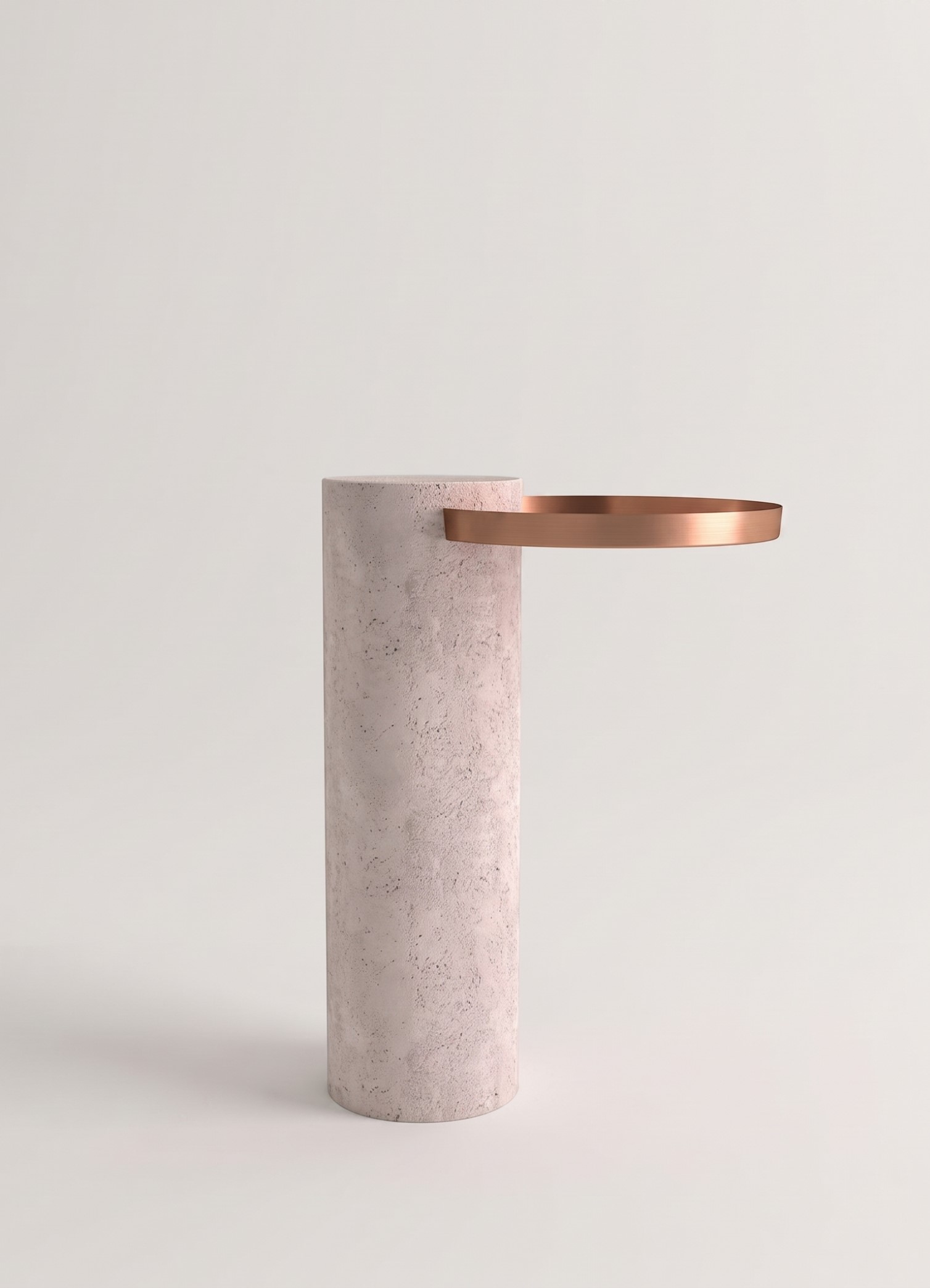 High Travertine Contemporary Guéridon, Sebastian Herkner 2
