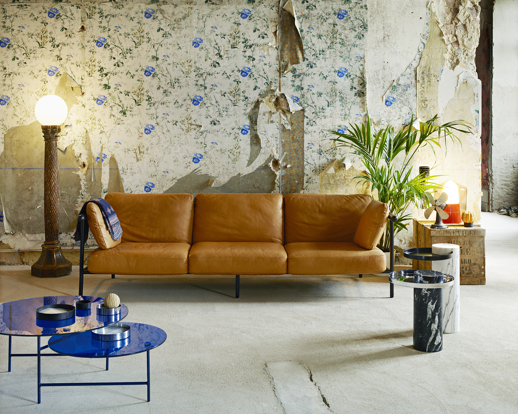 High Travertine Contemporary Guéridon, Sebastian Herkner 9