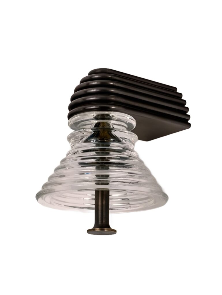 Insulator A Clear Glass and Dark Brass Sconce by Novocastrian 1 (1)