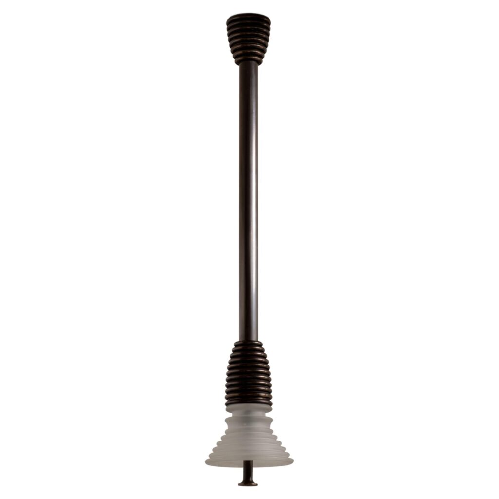 Insulator A Frosted Glass and Dark Brass Pendant Light by Novocastrian 1