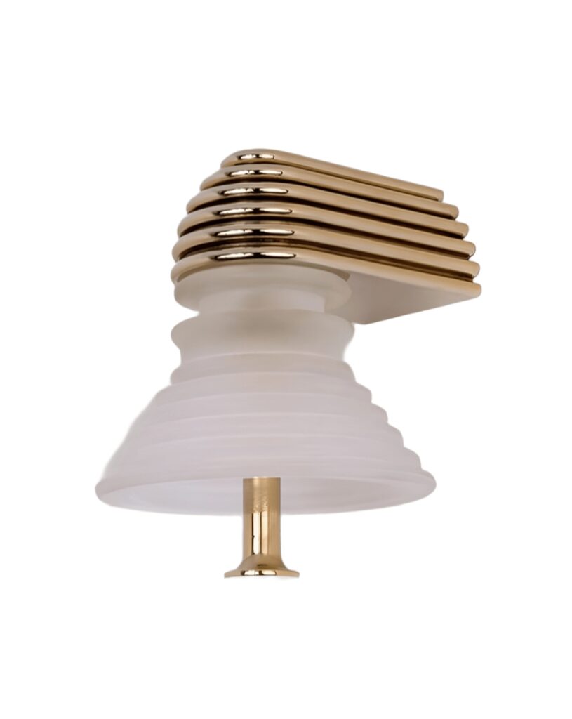 Insulator A Frosted Glass and Polished Brass Sconce by Novocastrian 1