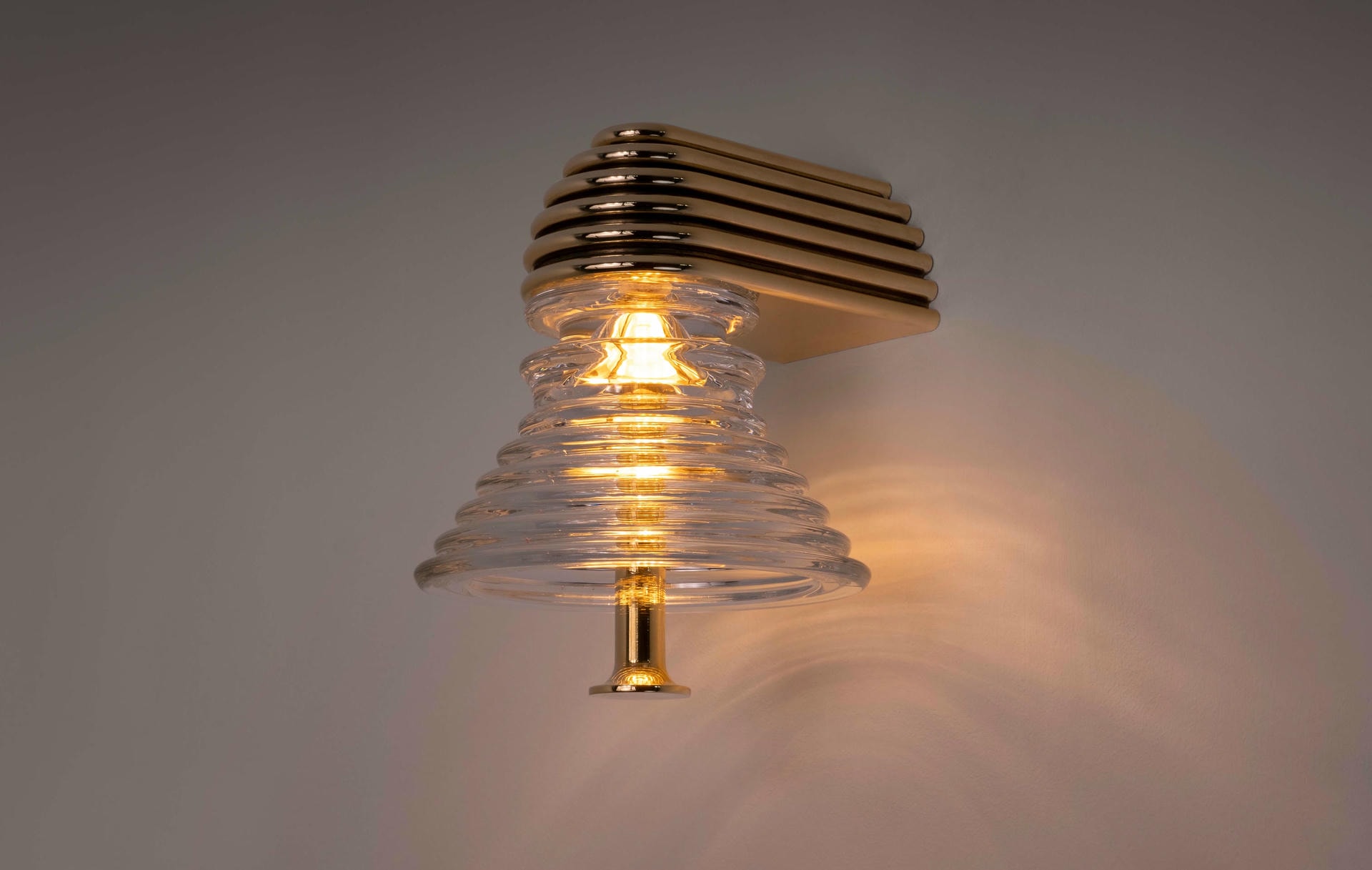 Insulator A Frosted Glass and Polished Brass Sconce by Novocastrian 3