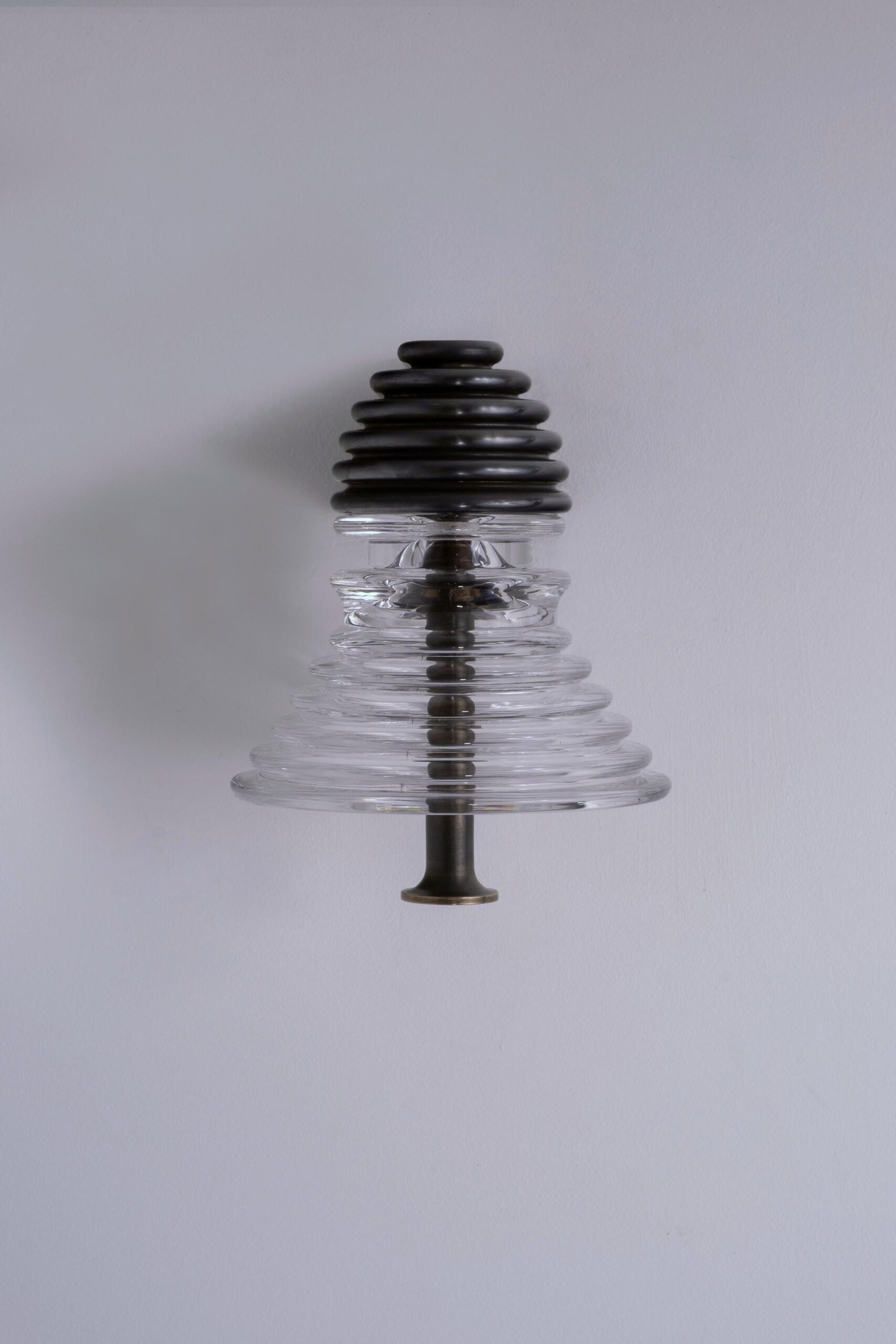 Insulator A Frosted Glass and Polished Brass Sconce by Novocastrian 5