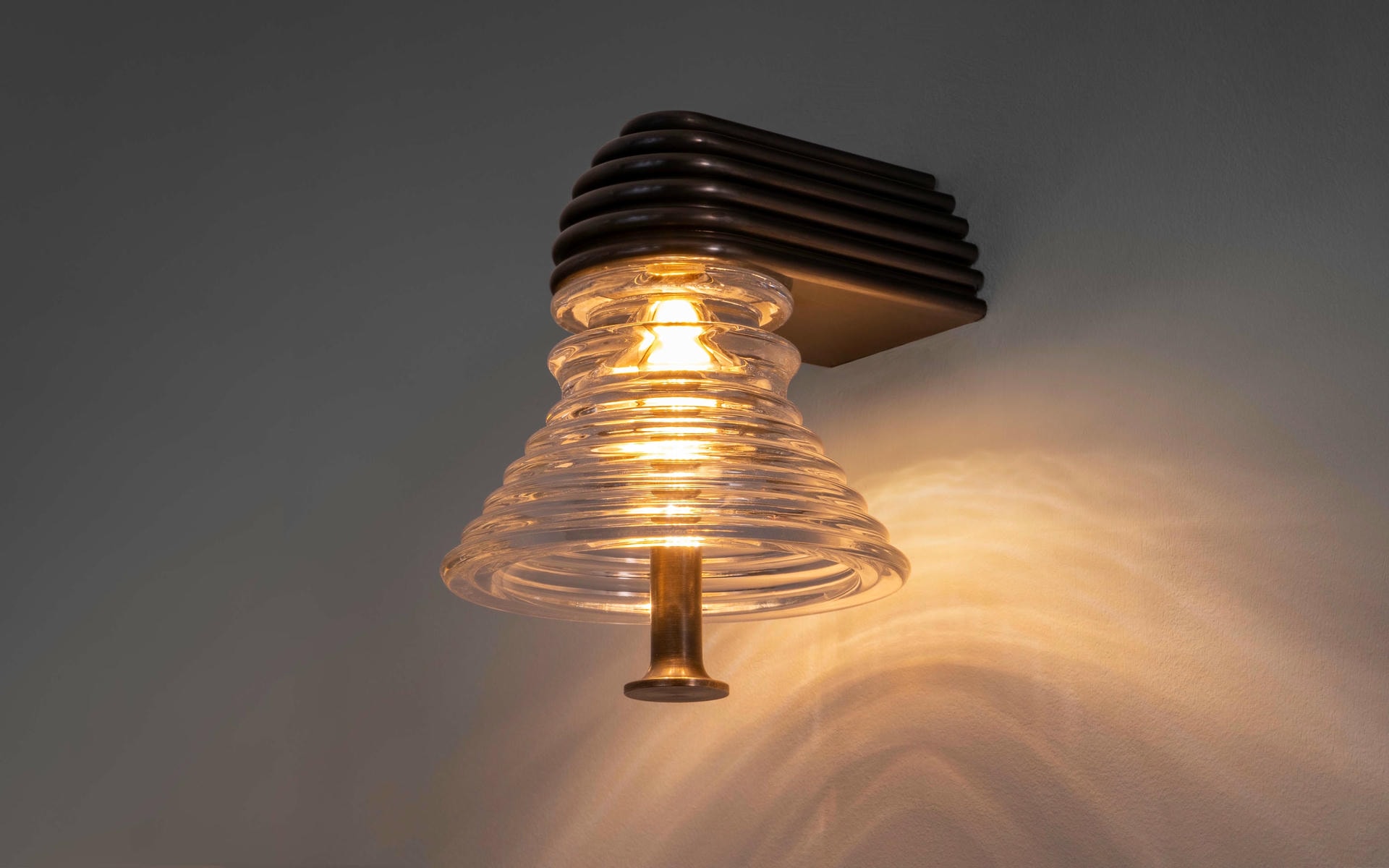 Insulator A Frosted Glass and Polished Brass Sconce by Novocastrian 6